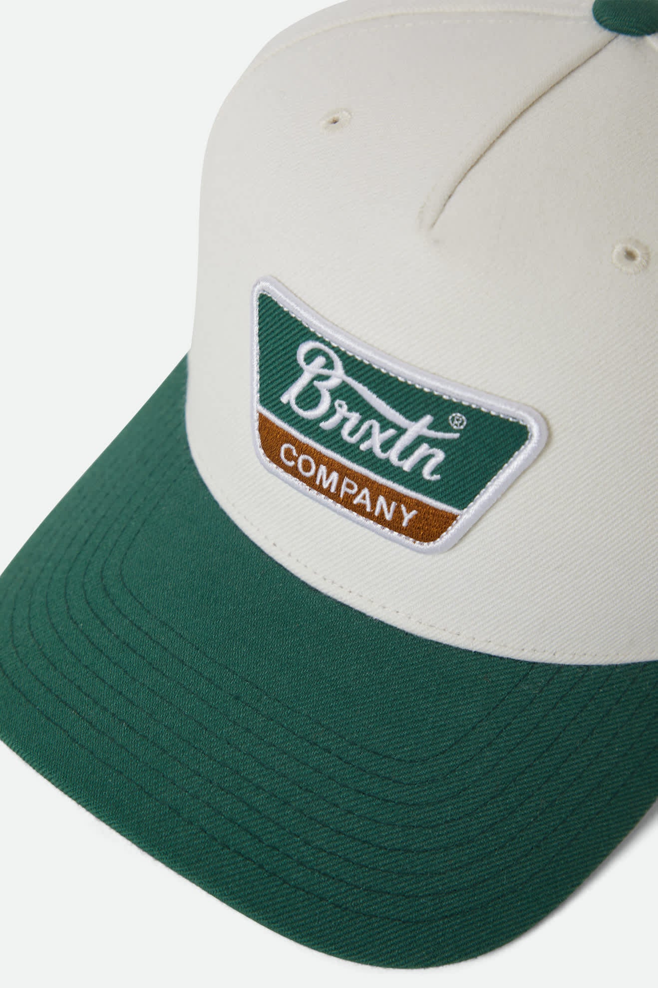 brixton-linwood-netplus-snapback-cap-off-white-primal-green-verstellbar image 2
