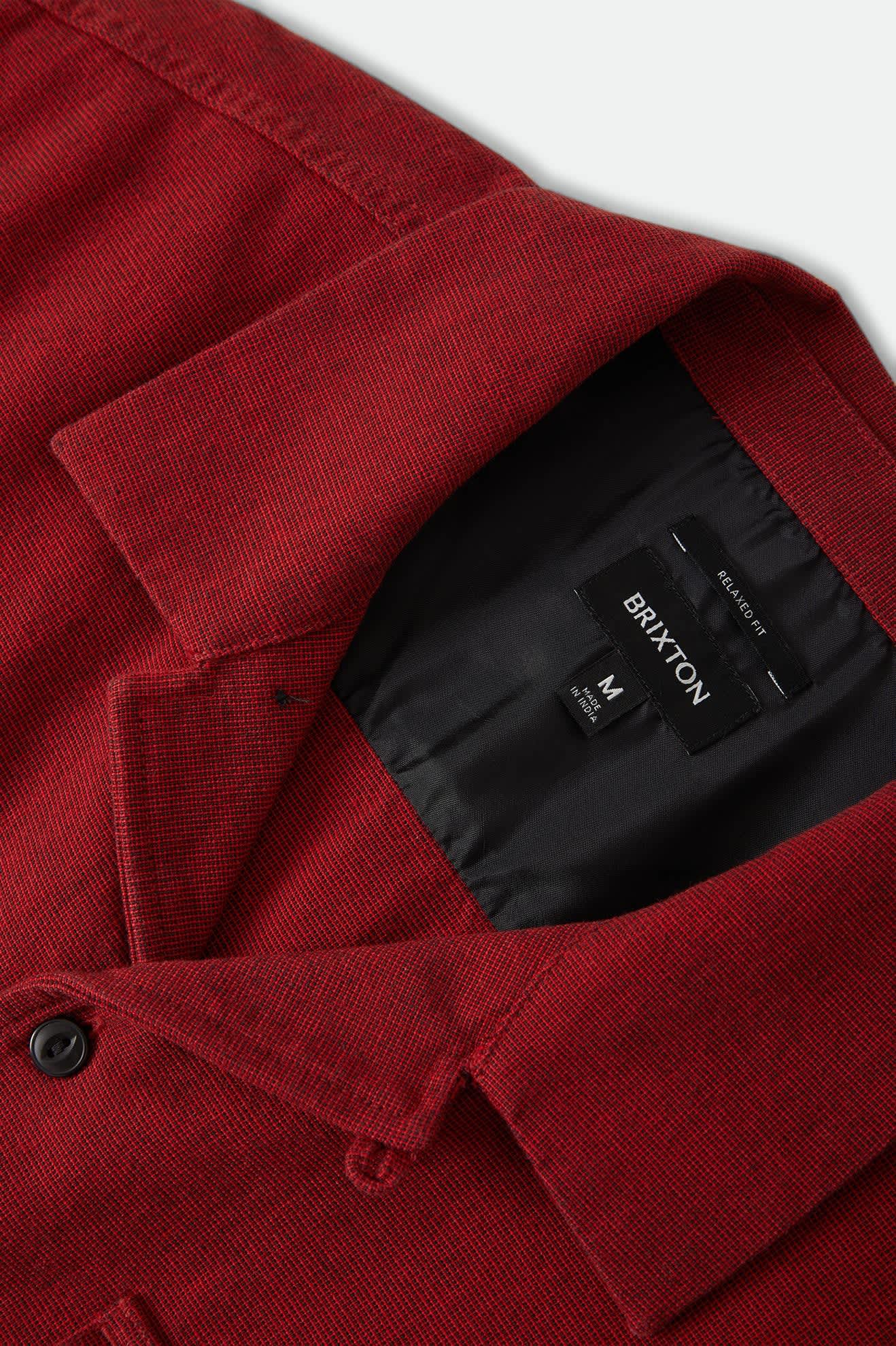 brixton-century-overshirt-rot-schwarz-mikro-karo image 2