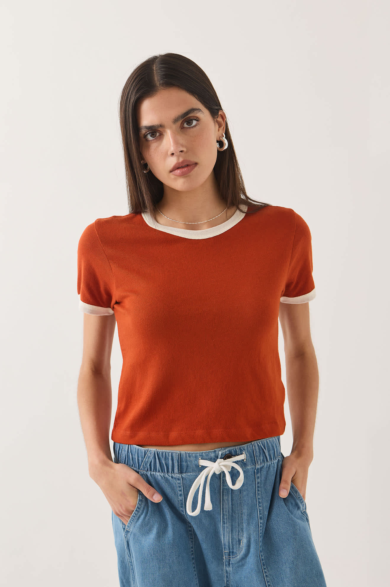 brixton-carefree-23061-ringer-t-shirt-rost-off-white-bio image 3