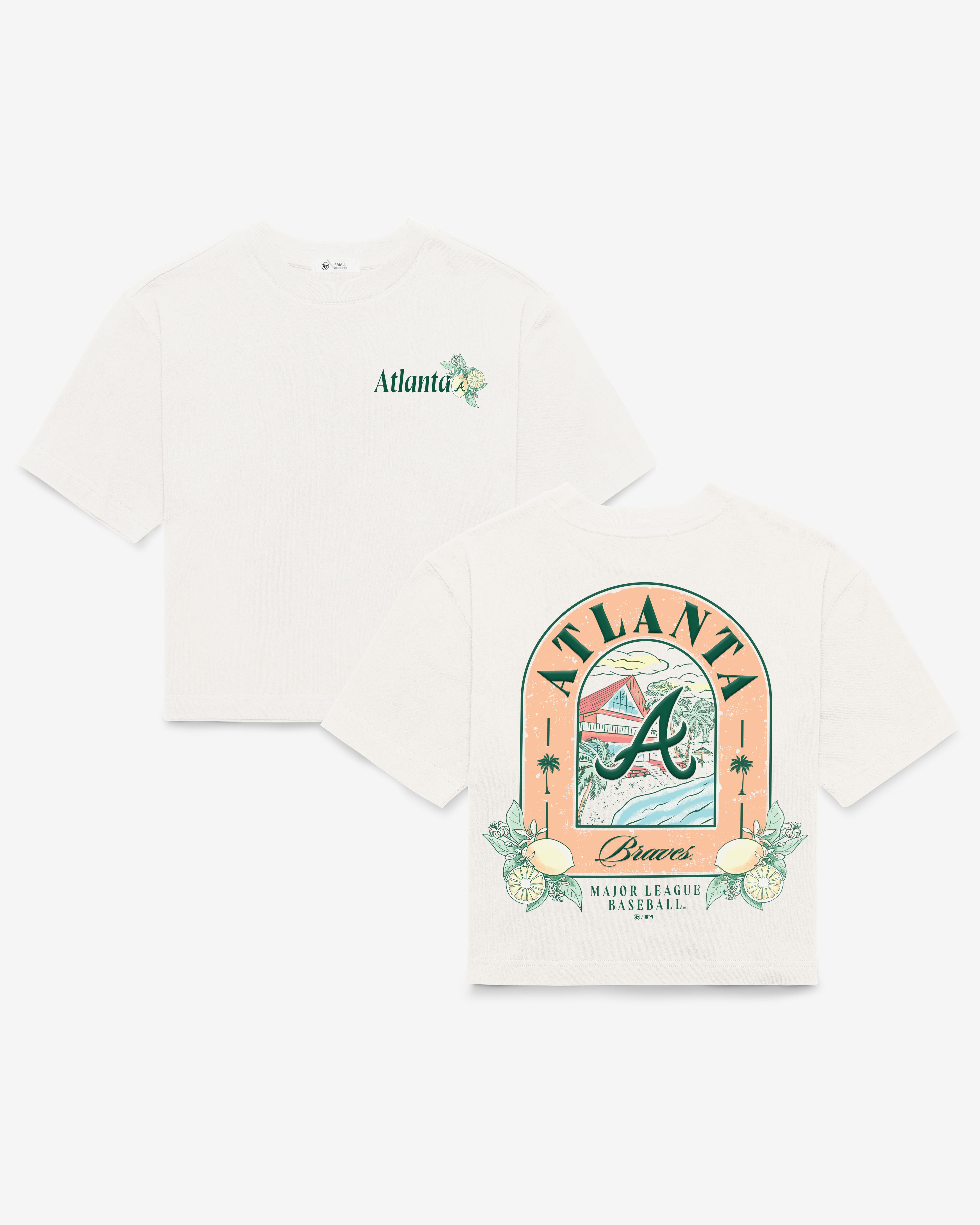 47-reed-city-atlanta-braves-t-shirt-sandstone-damen image 1