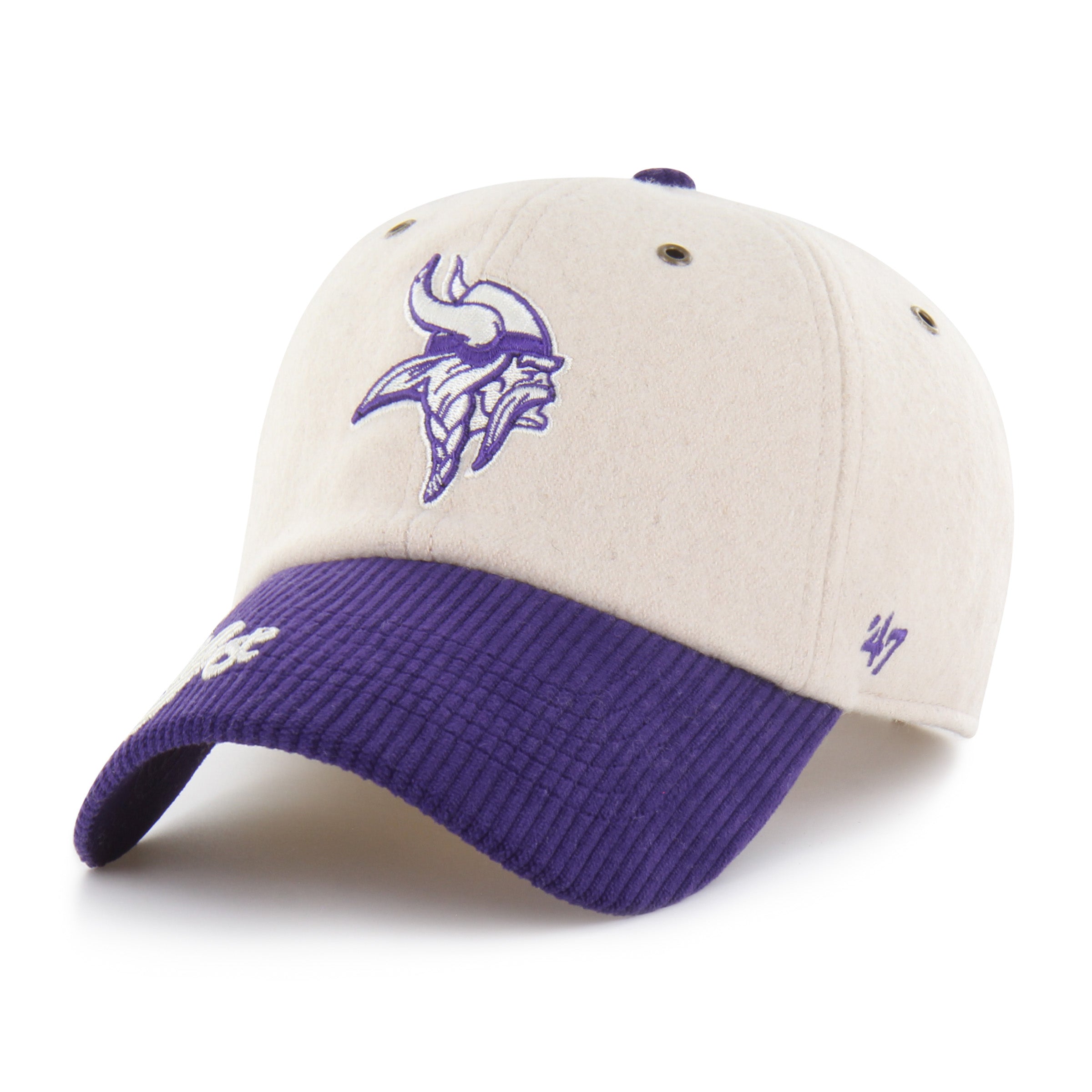 47-clean-up-vikings-rope-script-two-tone-cap-natural-damen image 3