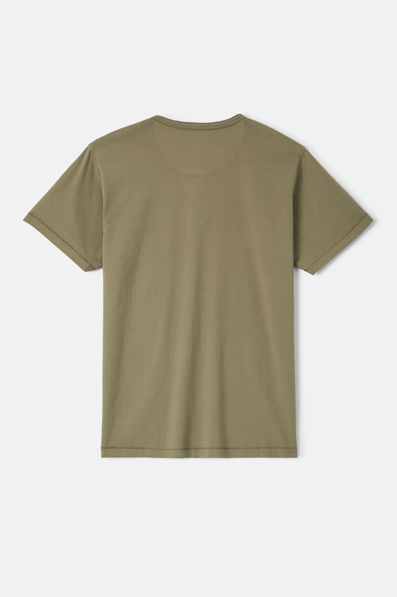 brixton-baseline-henley-t-shirt-olive-surplus-vintage-wash image 2