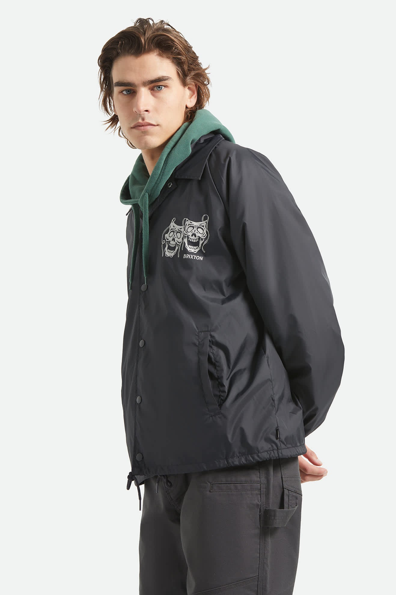 brixton-watchman-lightweight-coaches-jacke-schwarz-leicht image 4
