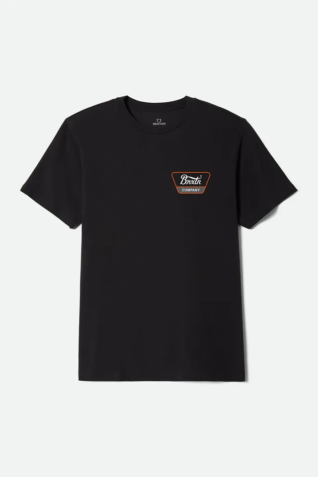 brixton-linwood-t-shirt-black-white-orange image 1