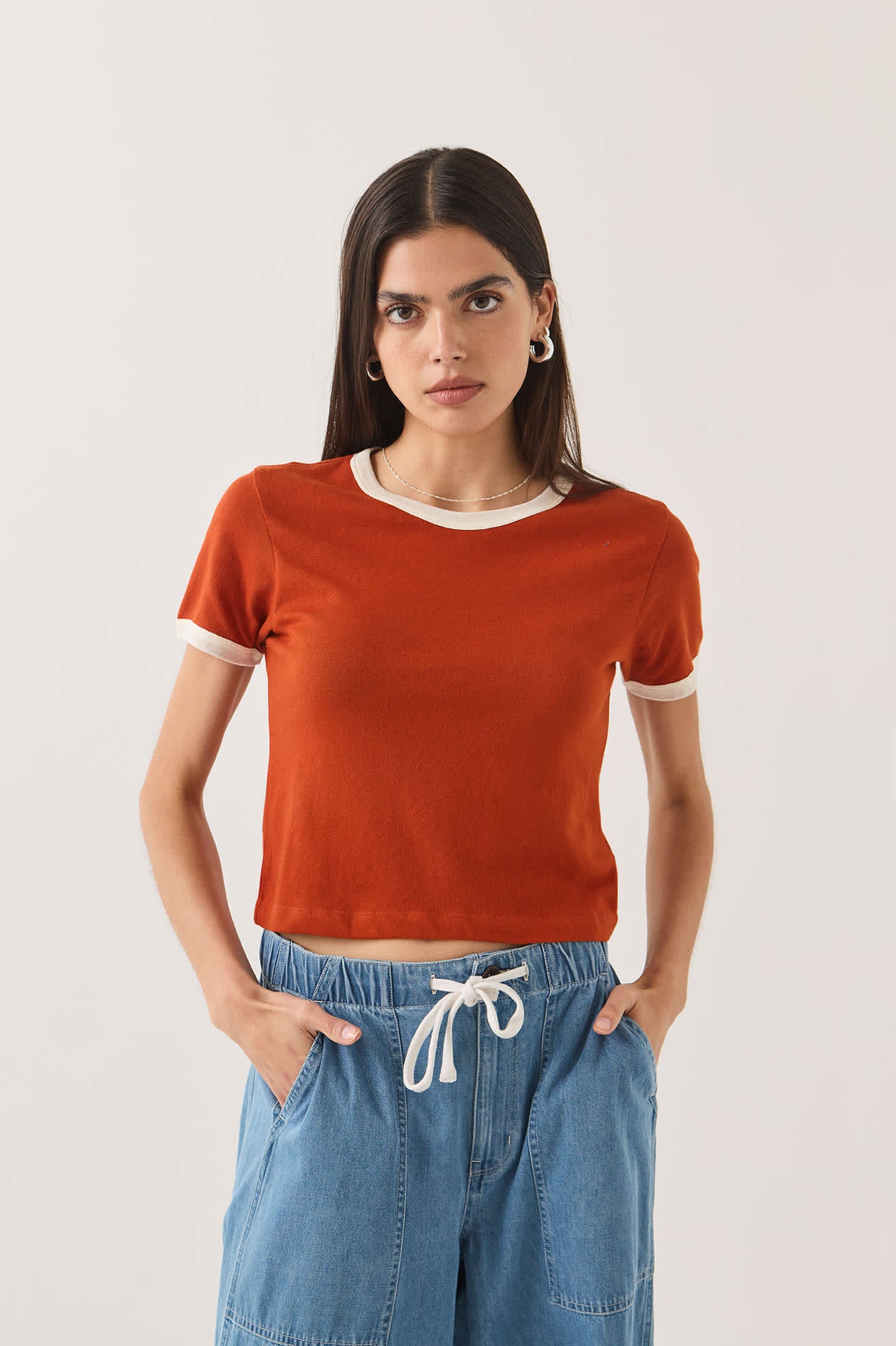 brixton-carefree-23061-ringer-t-shirt-rost-off-white-bio image 1