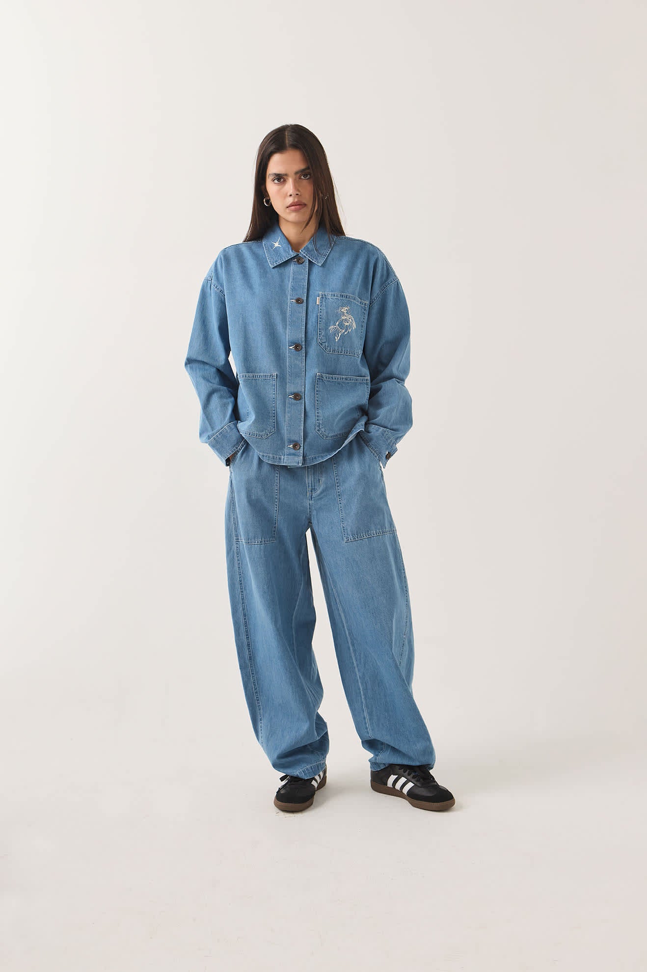 brixton-barn-jacket-damen-jacke-light-stone-wash image 1