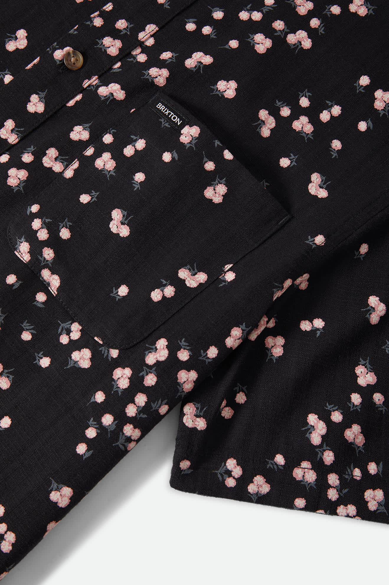 brixton-charter-slub-kurzarmhemd-black-pink-baumwolle image 8