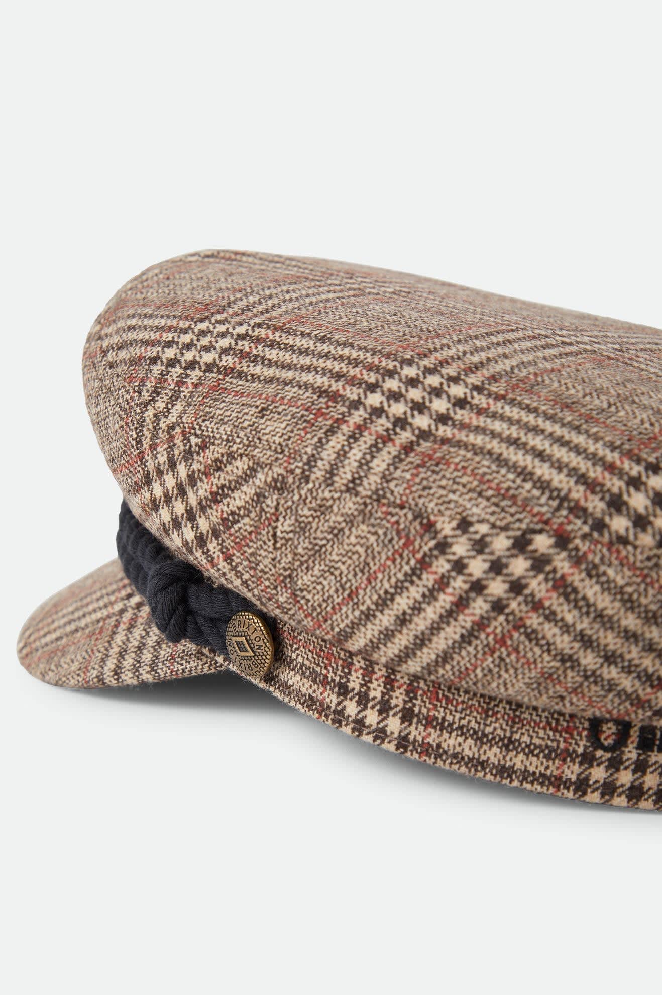 brixton-fiddler-fisherman-cap-schieberm-tze-kariert-braun image 6