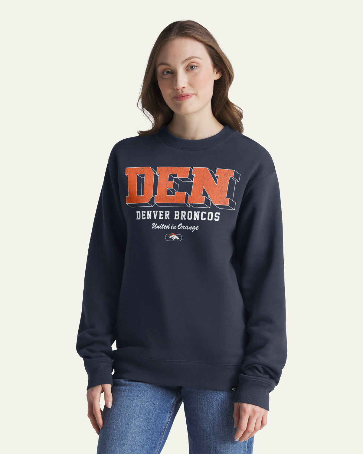 47-headline-crew-denver-broncos-standing-tall-crewneck-herren-navy image 3
