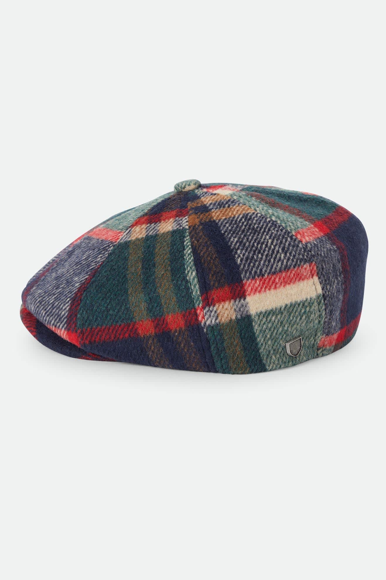 brixton-brood-newsboy-cap-navy-green-red-creme-karo image 6