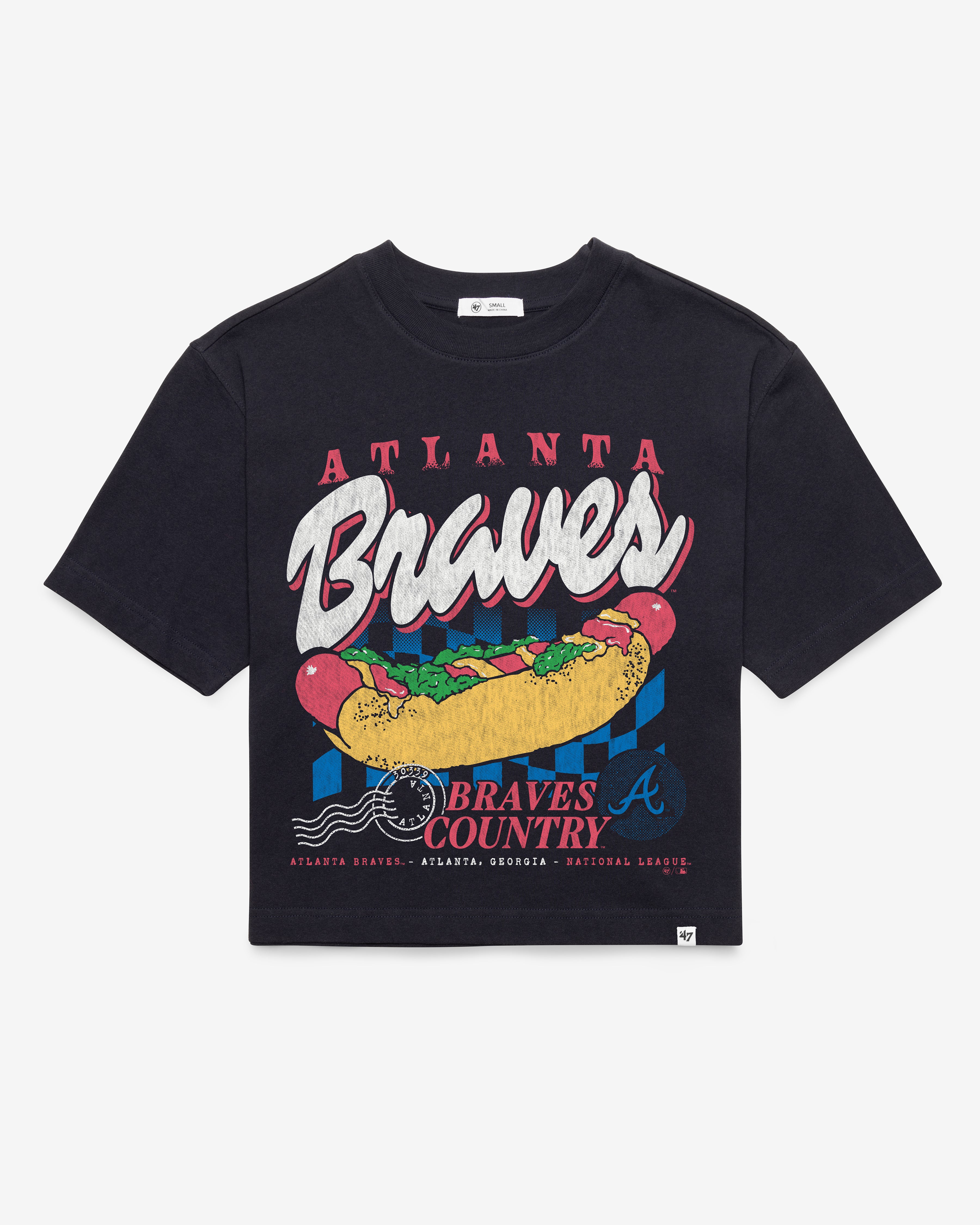 47-reed-city-atlanta-braves-t-shirt-navy-damen-cropped image 1
