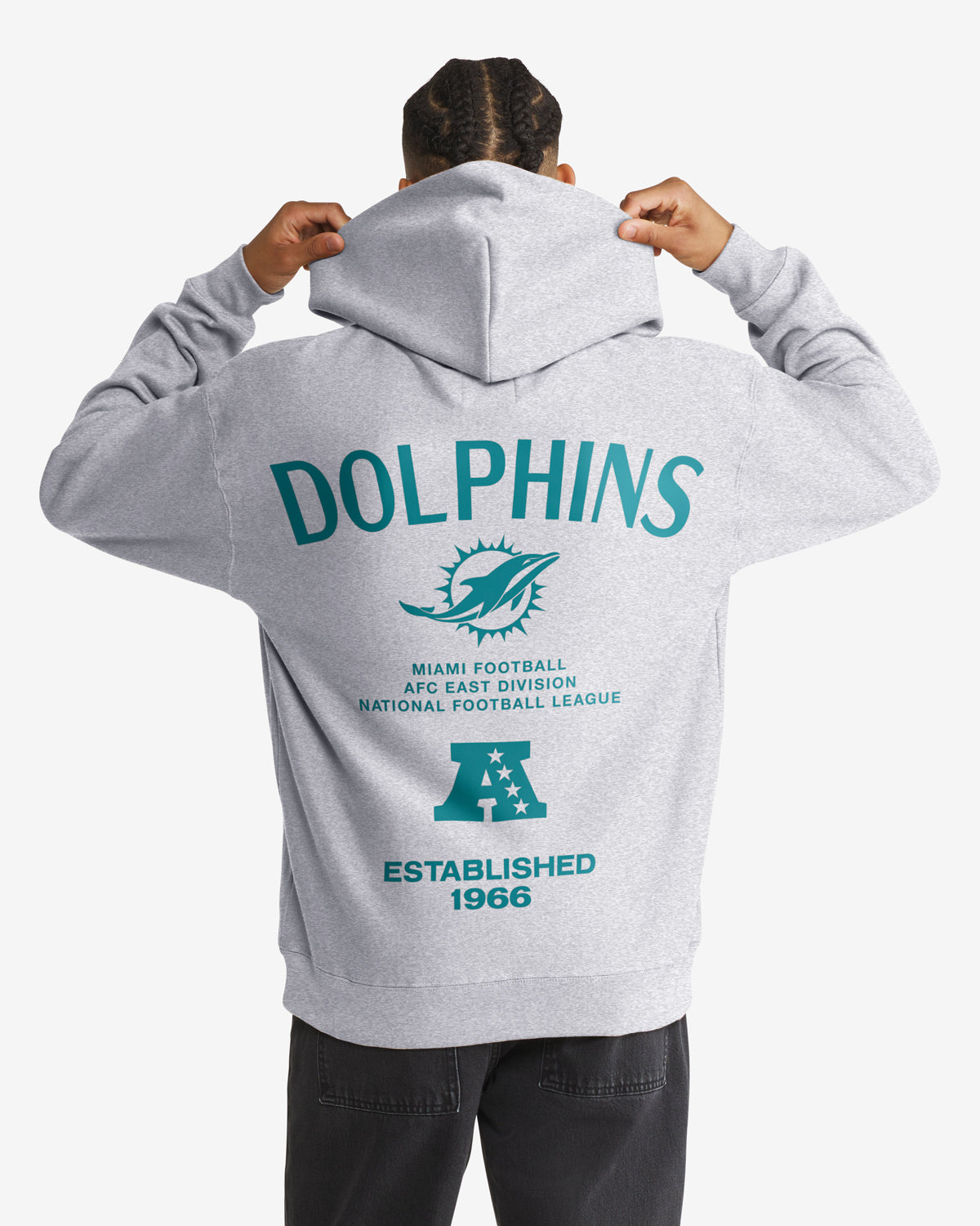 47-foundation-hood-miami-dolphins-hoodie-grau-fleece image 1