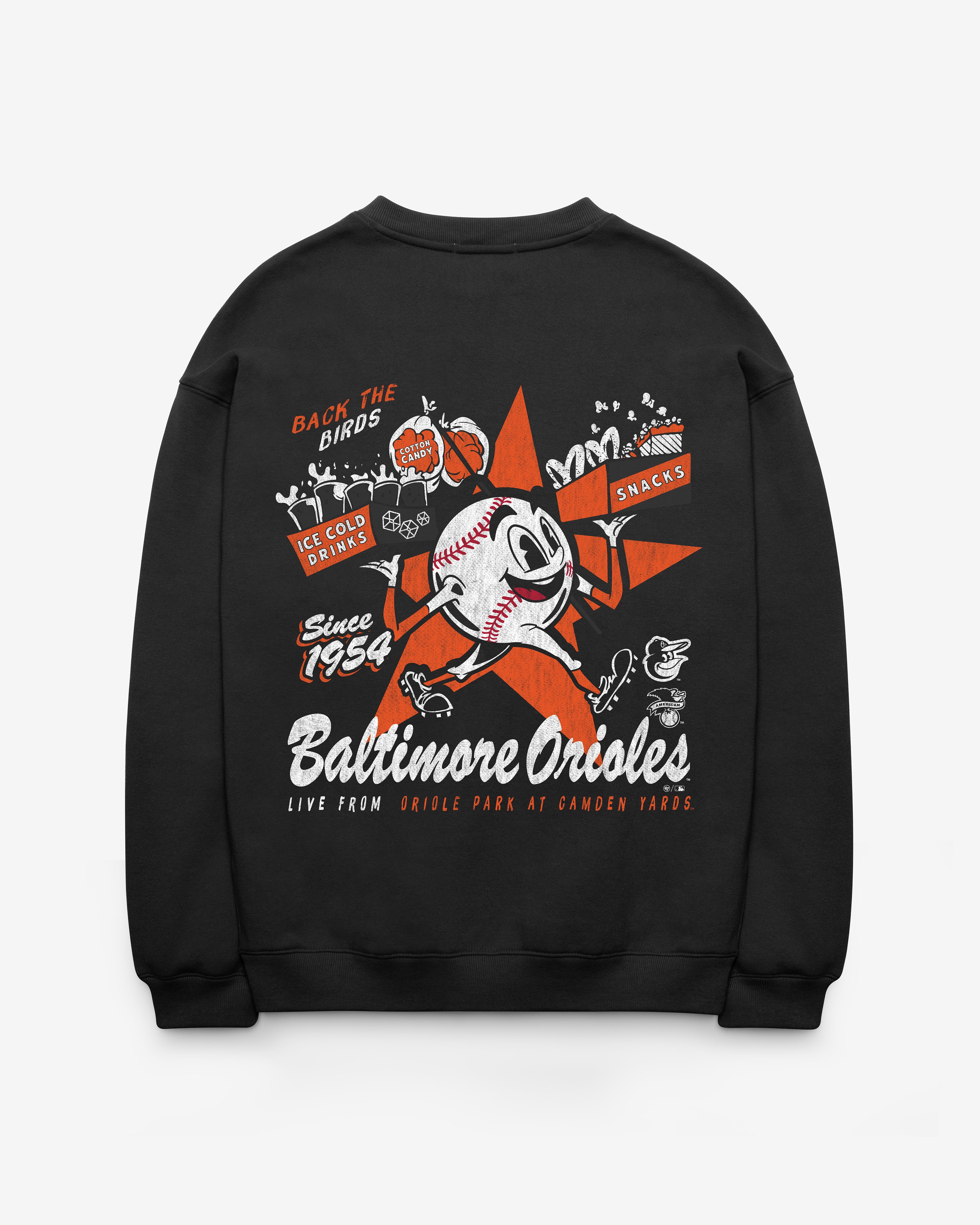 47-brand-headline-crew-baltimore-orioles-sweatshirt-schwarz-damen image 3