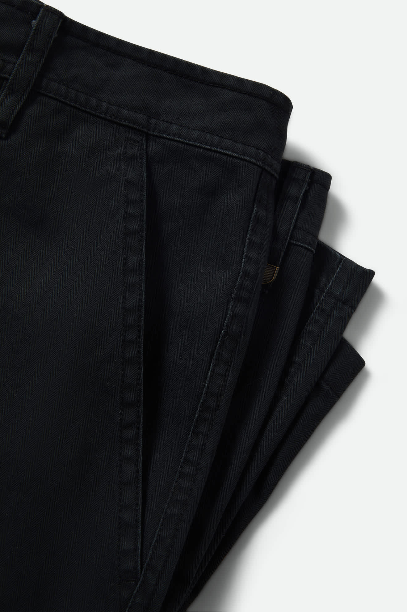 brixton-surplus-herringbone-short-washed-black image 8