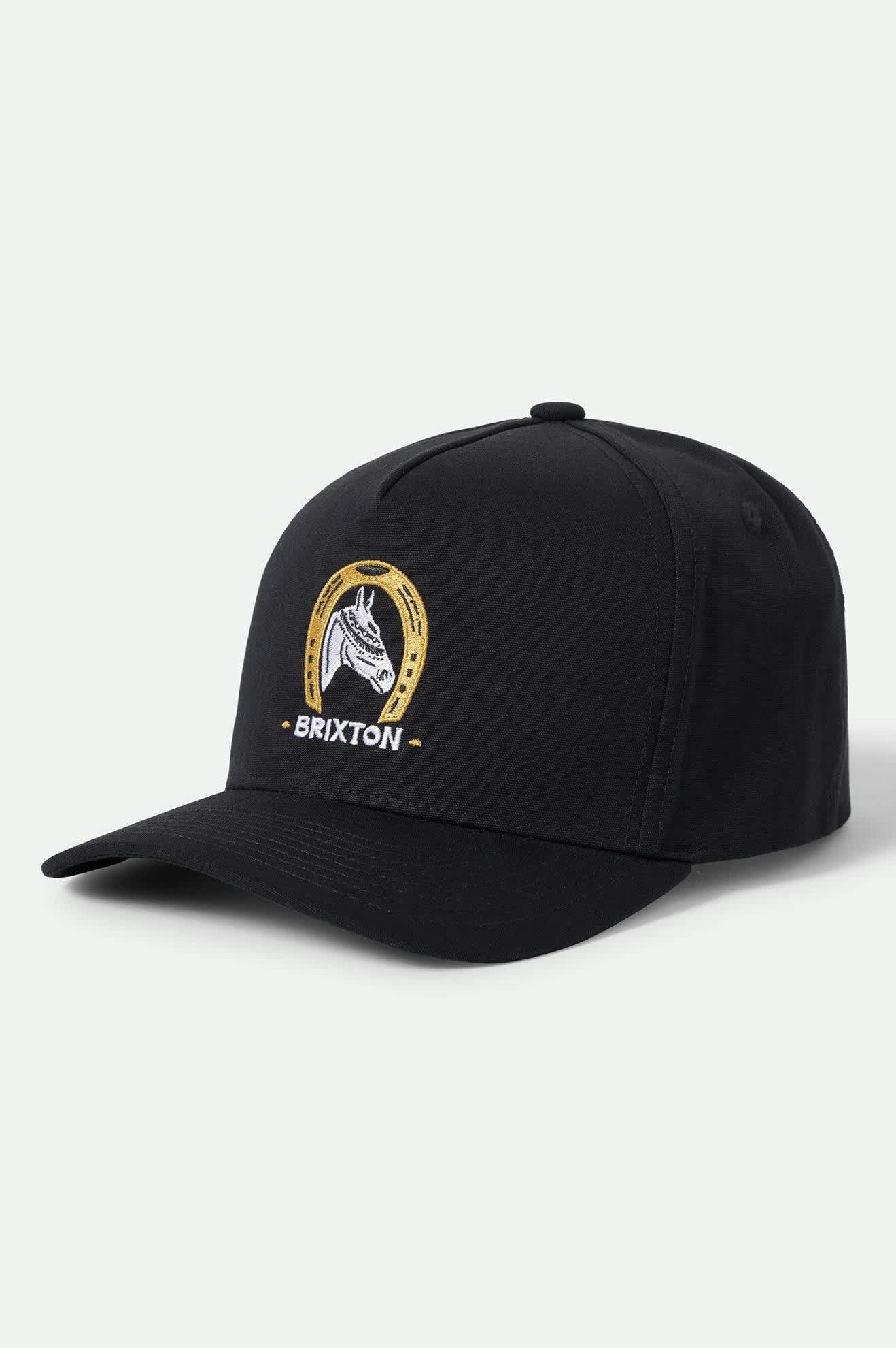 brixton-horse-netplus-snapback-cap-schwarz-bio-baumwolle image 1