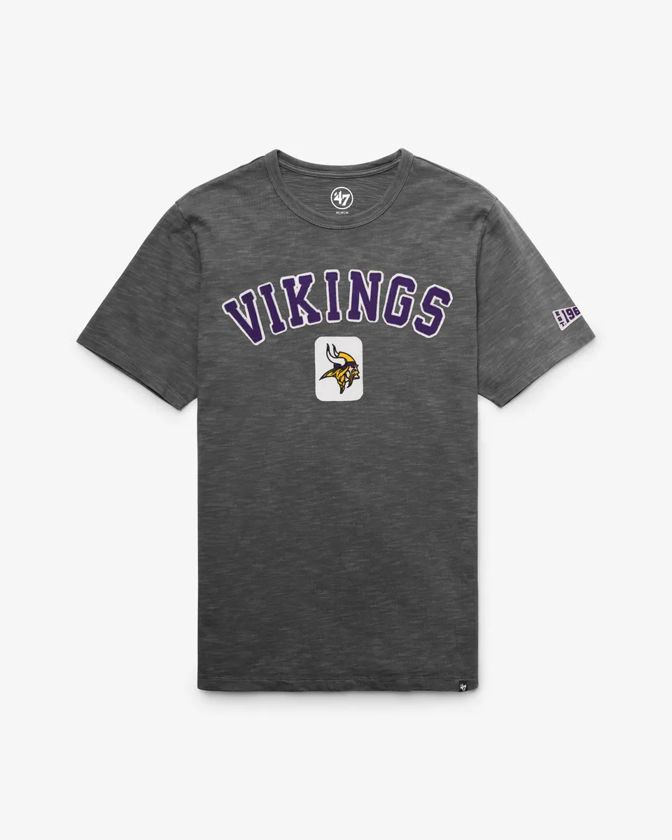 47-brand-seymoore-vikings-heavy-slub-t-shirt-coal-herren image 1