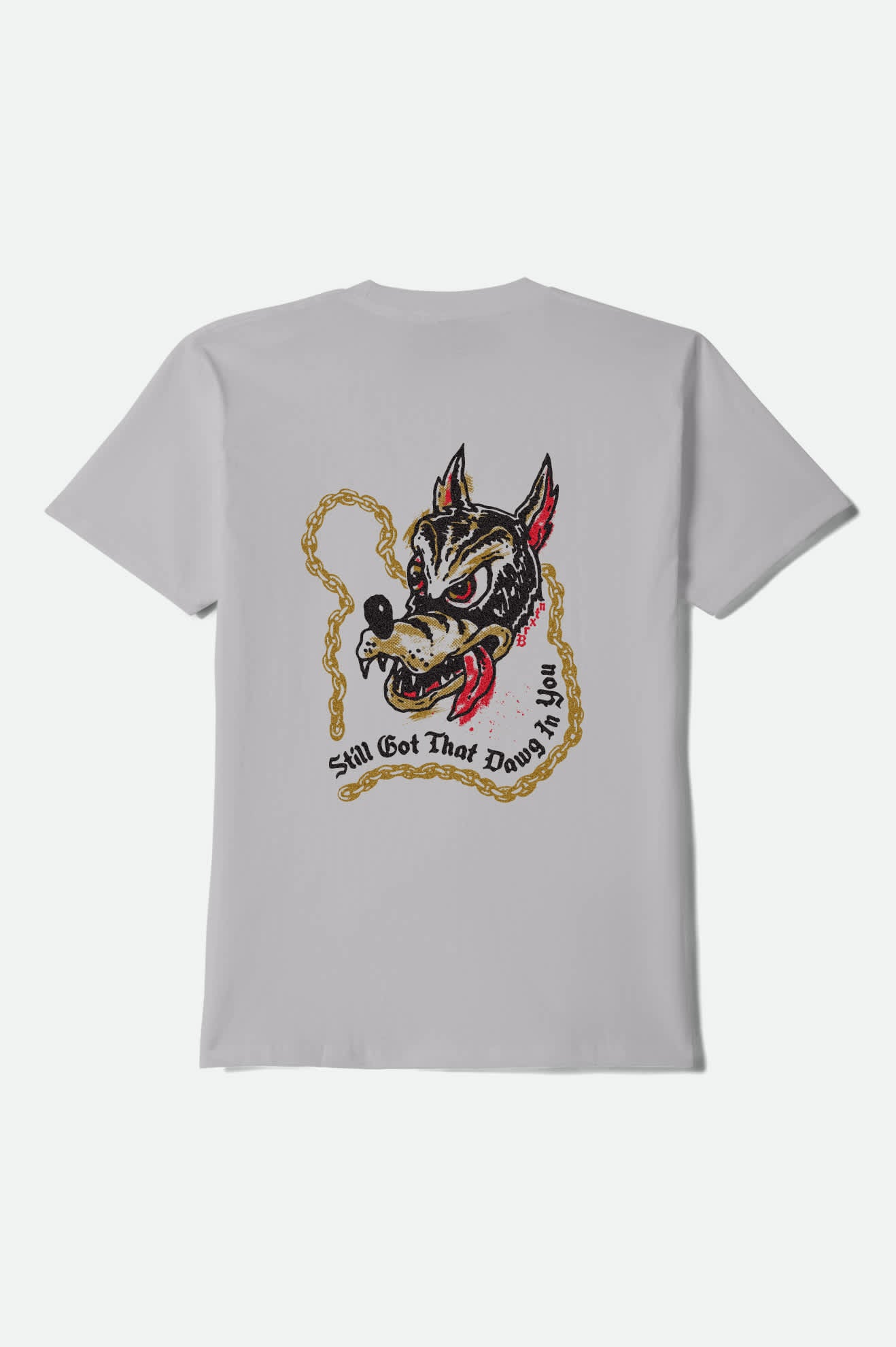 brixton-dawg-short-sleeve-t-shirt-herren-grau-pebble-wash image 1