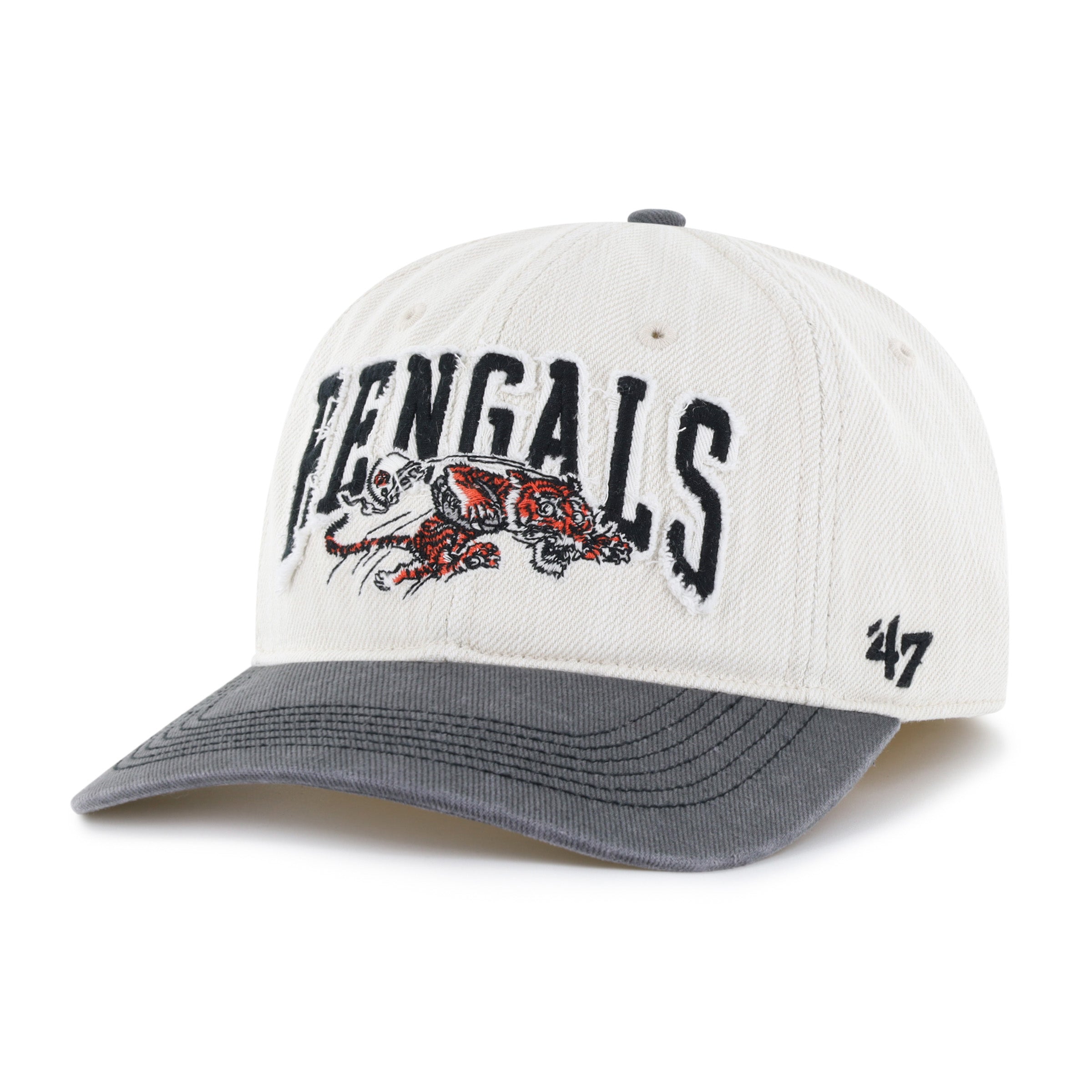 47-brand-cincinnati-bengals-groton-franchise-cap-fitted-mojave image 1