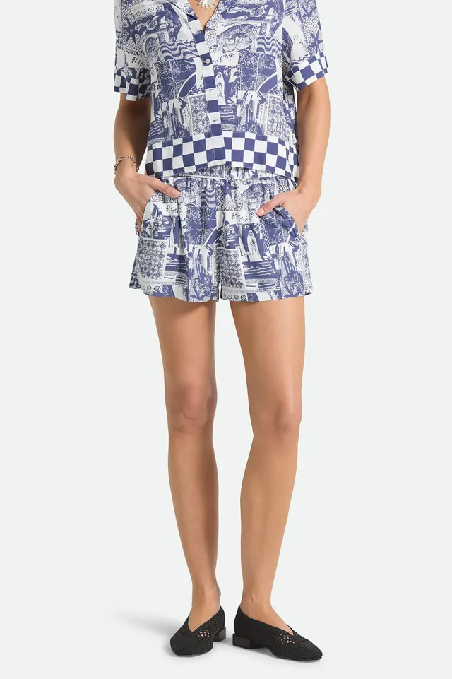 brixton-post-playa-e-waist-short-navy-white-collage-print image 1