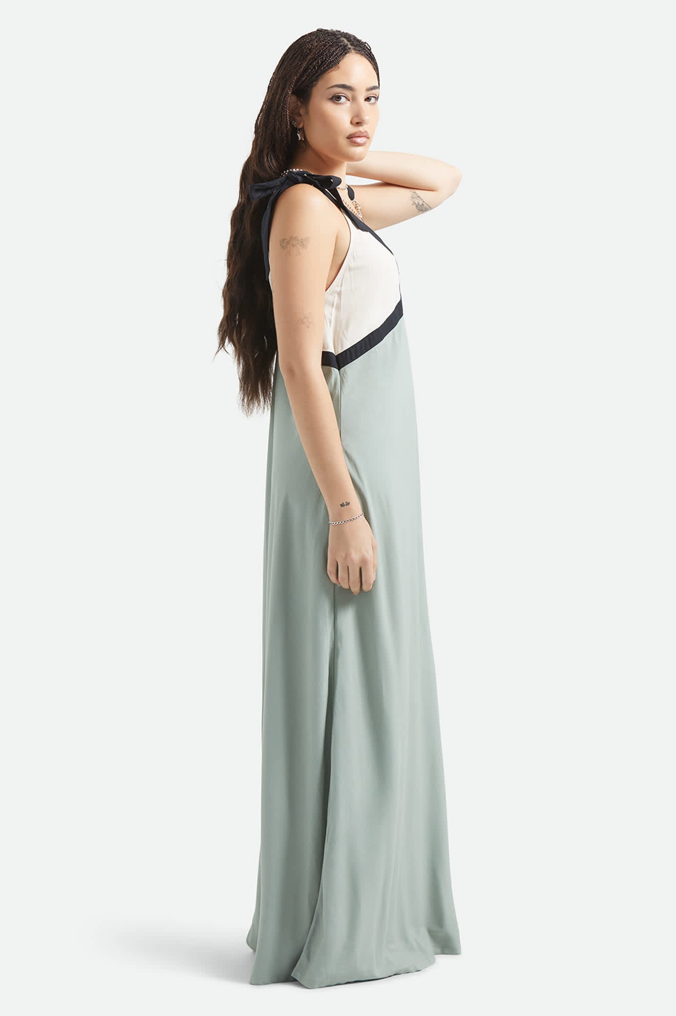 brixton-sunset-tie-slip-dress-kleid-sage-green-whitecap-viskose image 4