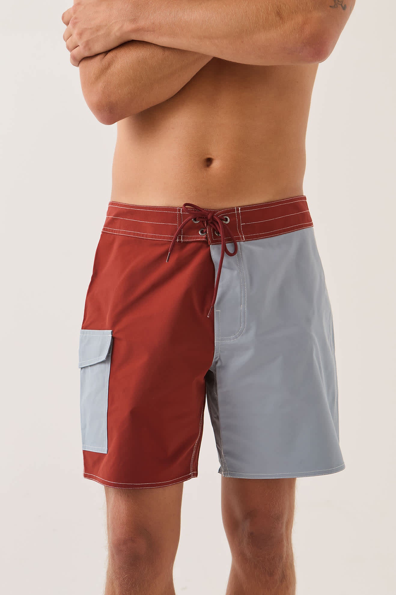 brixton-classic-trunk-17-boardshorts-dark-brick image 6
