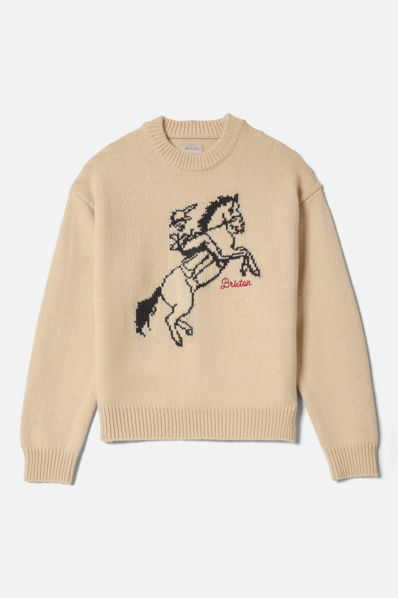 brixton-ranching-club-crew-pullover-whitecap-cowboy-stickerei image 2