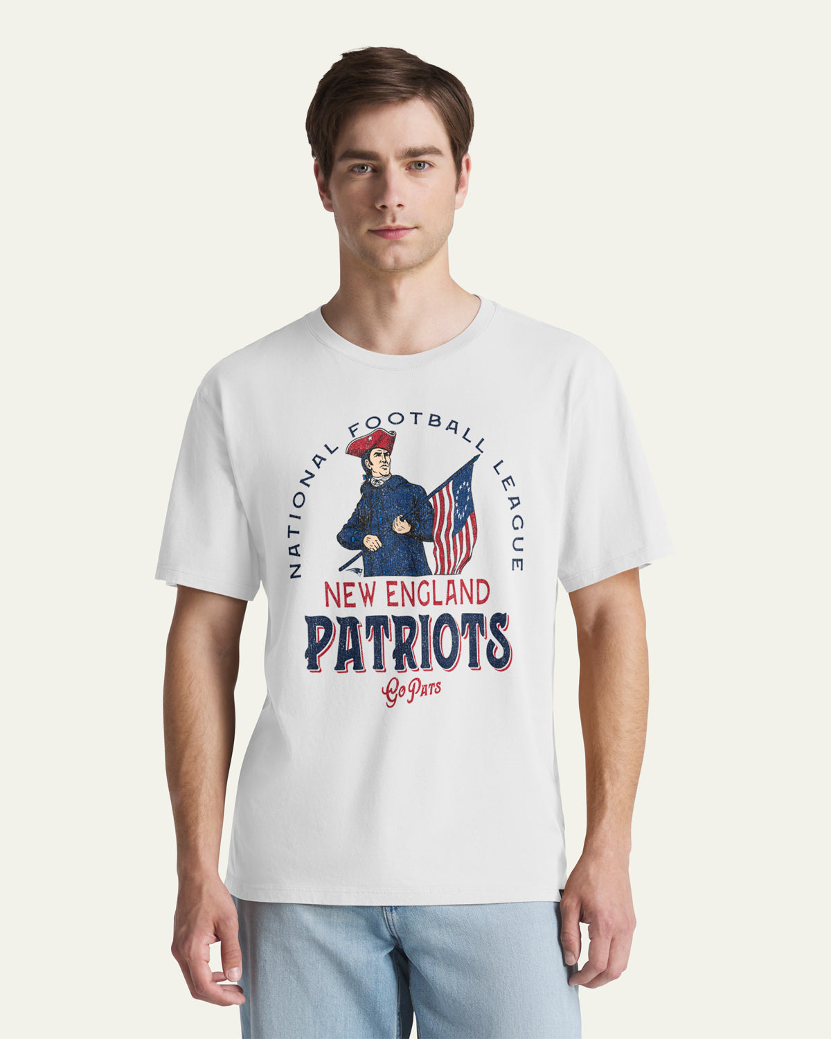 47-brand-foundation-patriots-juggletoss-everyday-tee-white-herren image 1