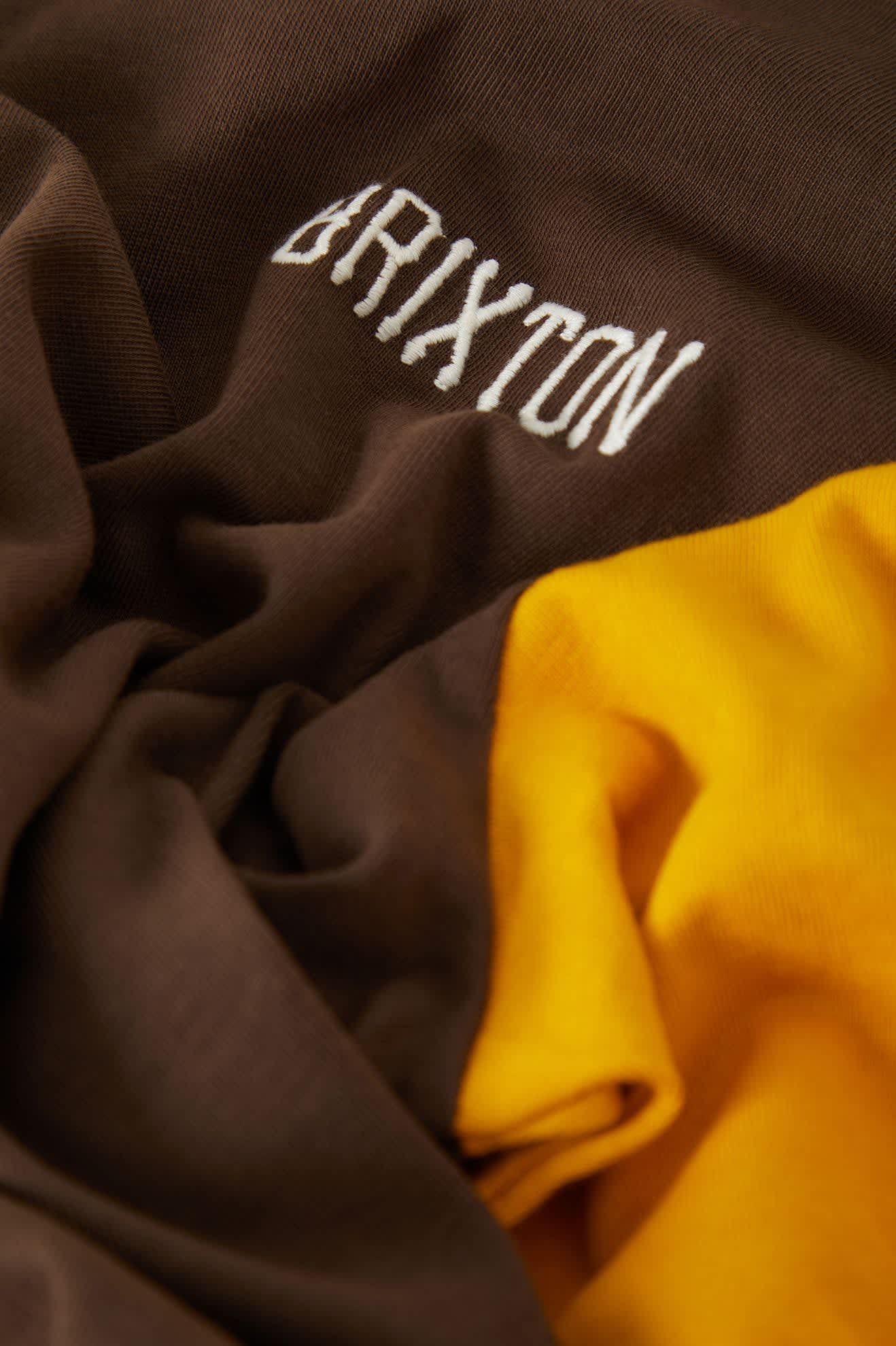 brixton-boxy-baseball-t-shirt-walnut-brown-golden-hour image 7