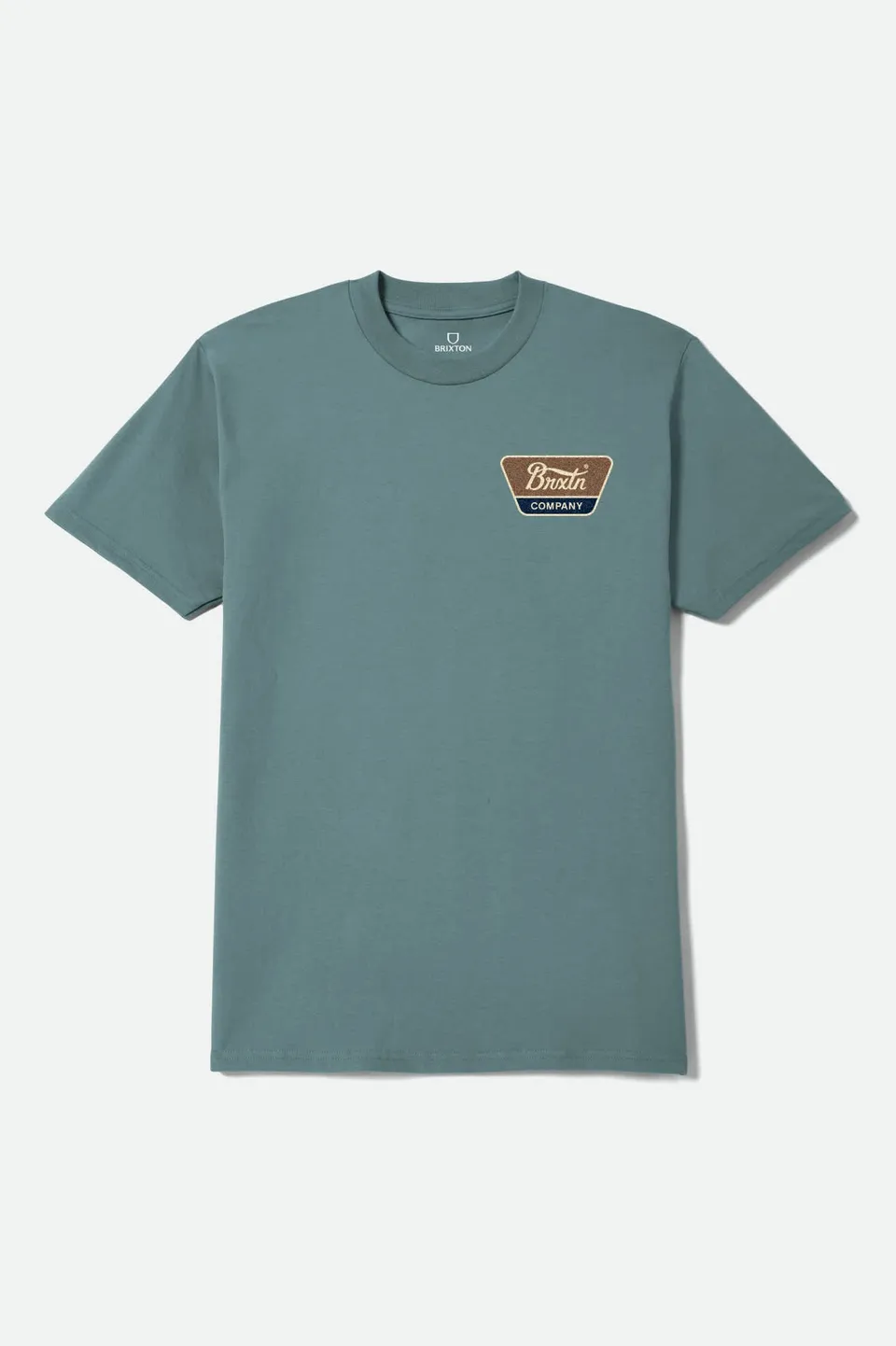 brixton-linwood-t-shirt-ocean-breeze-brown-dark-navy-standard image 1