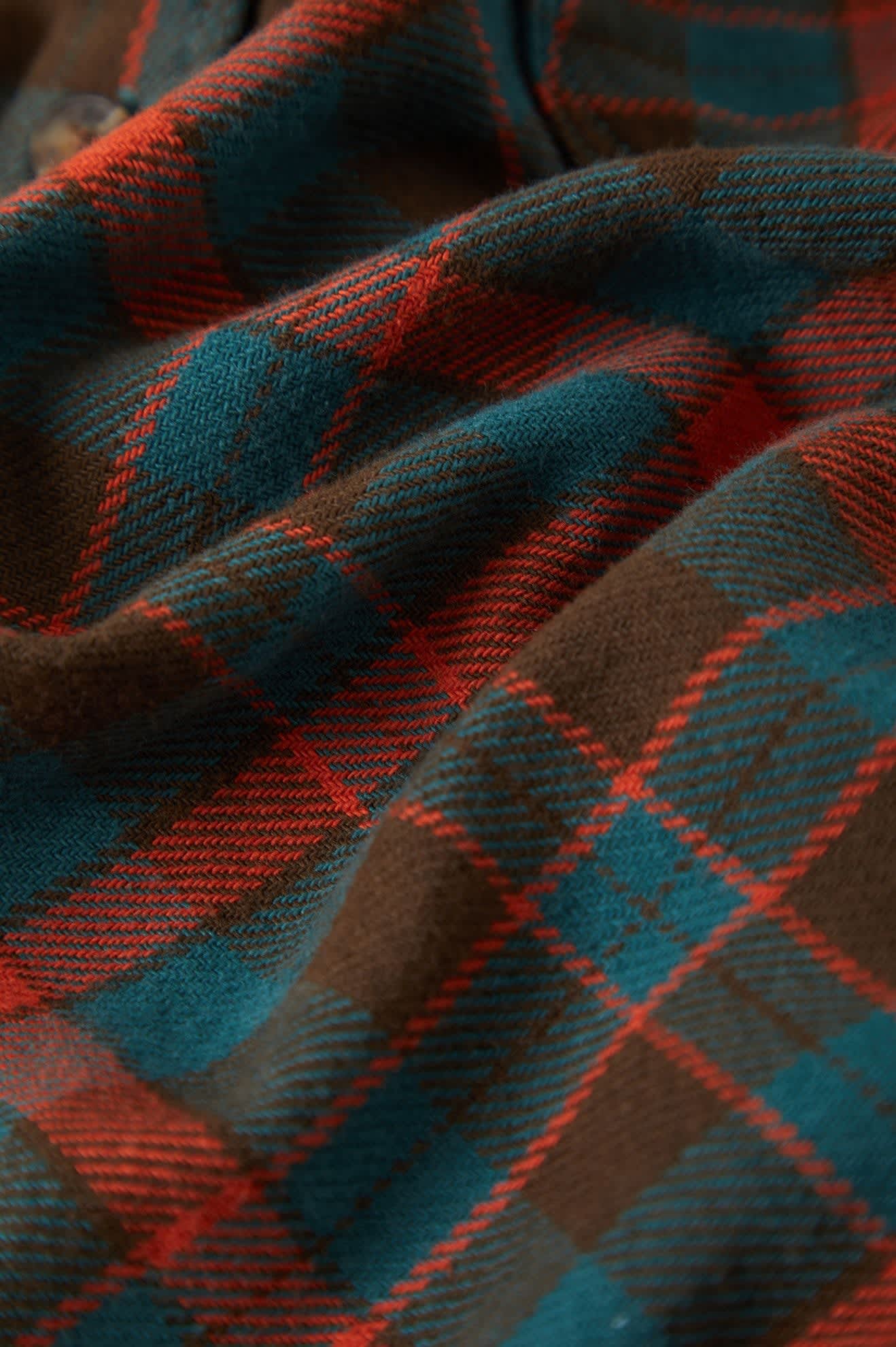 brixton-bowery-flanellhemd-walnut-brown-ultra-marine image 4