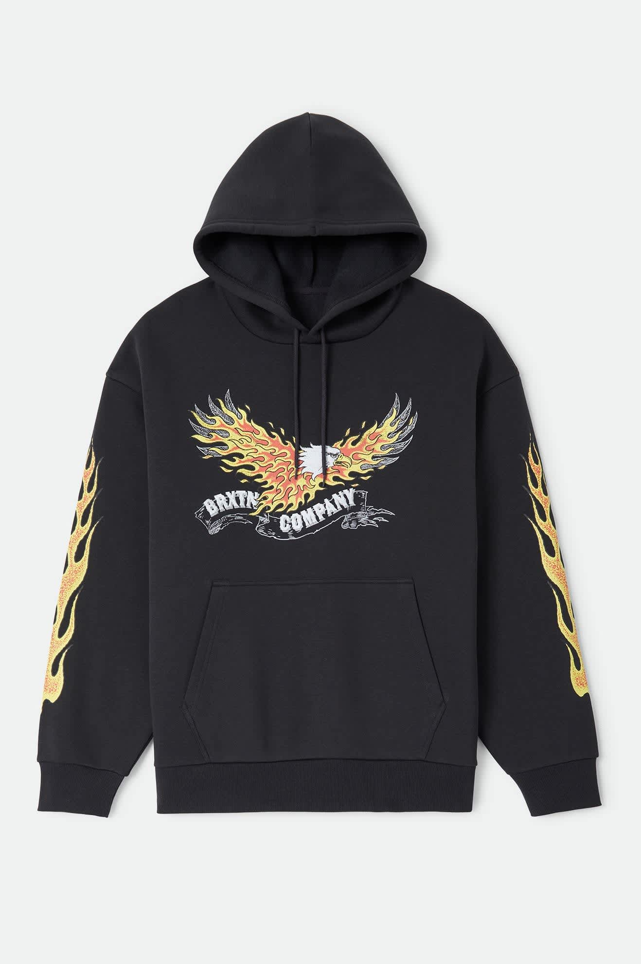 brixton-blazing-hood-hoodie-schwarz image 1
