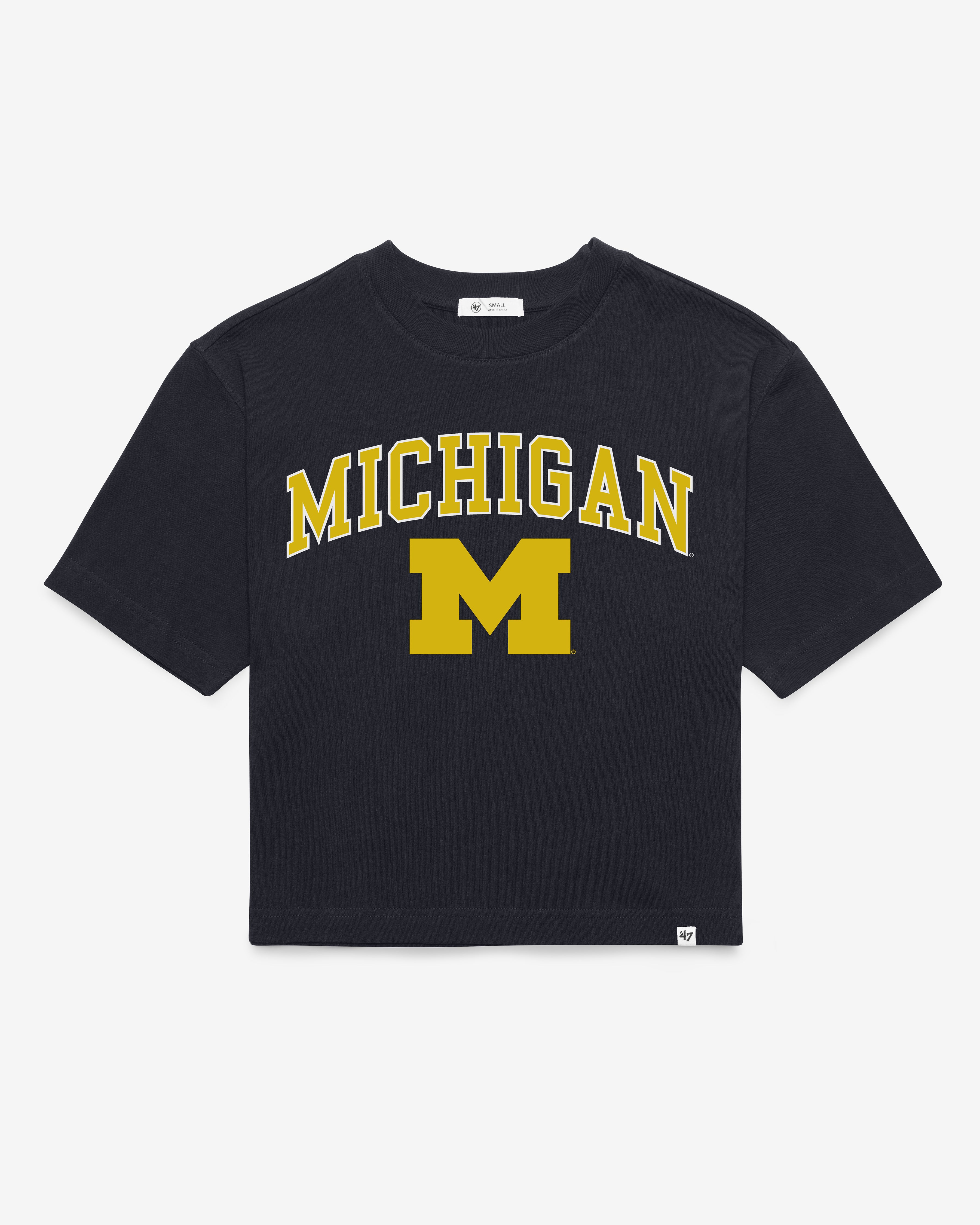 47-reed-city-michigan-arch-game-t-shirt-navy-damen image 1