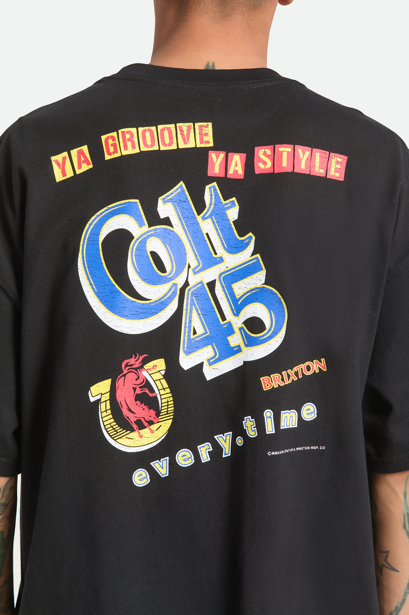 brixton-colt-45-everytime-short-sleeve-oversized-t-shirt-schwarz image 4