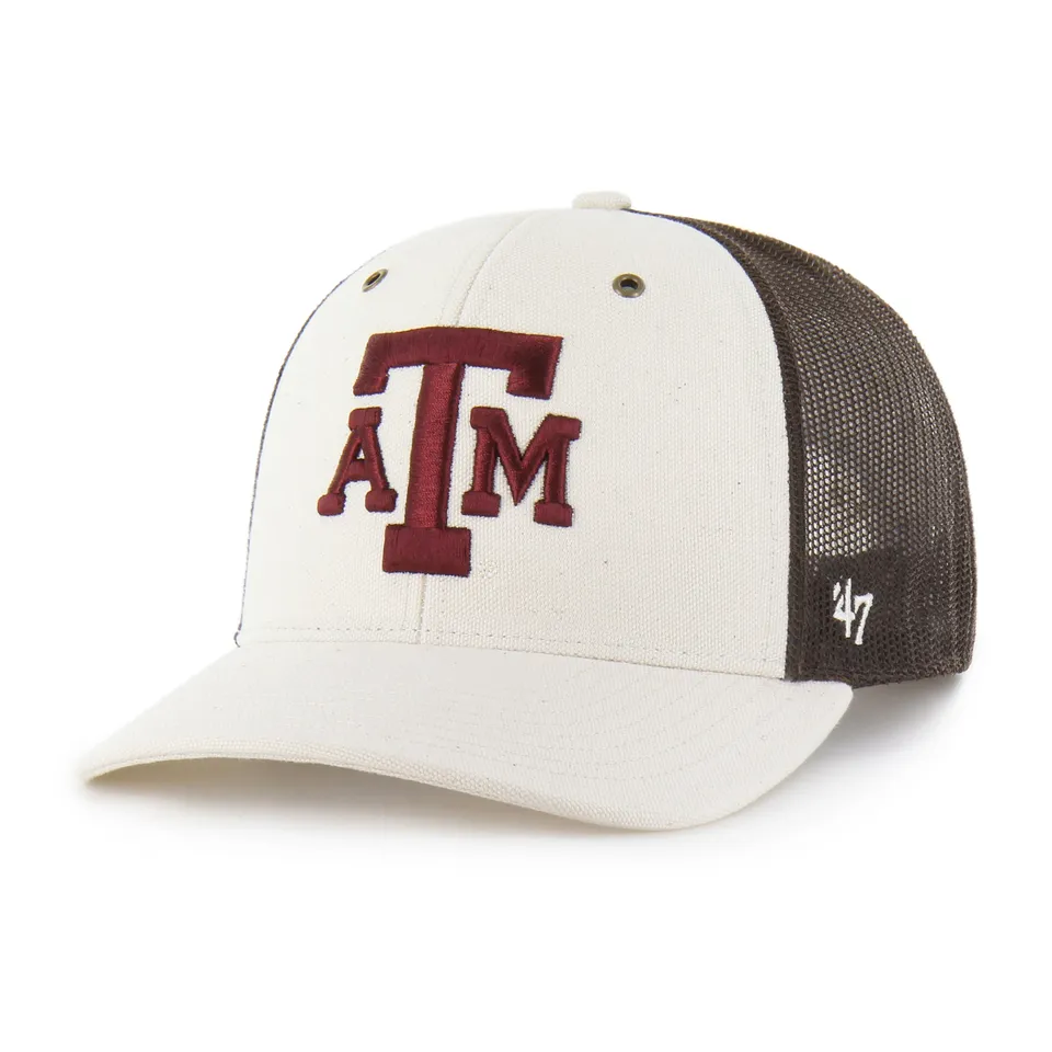 47-brand-texas-aggies-carhartt-trucker-cap-natural-snapback image 1