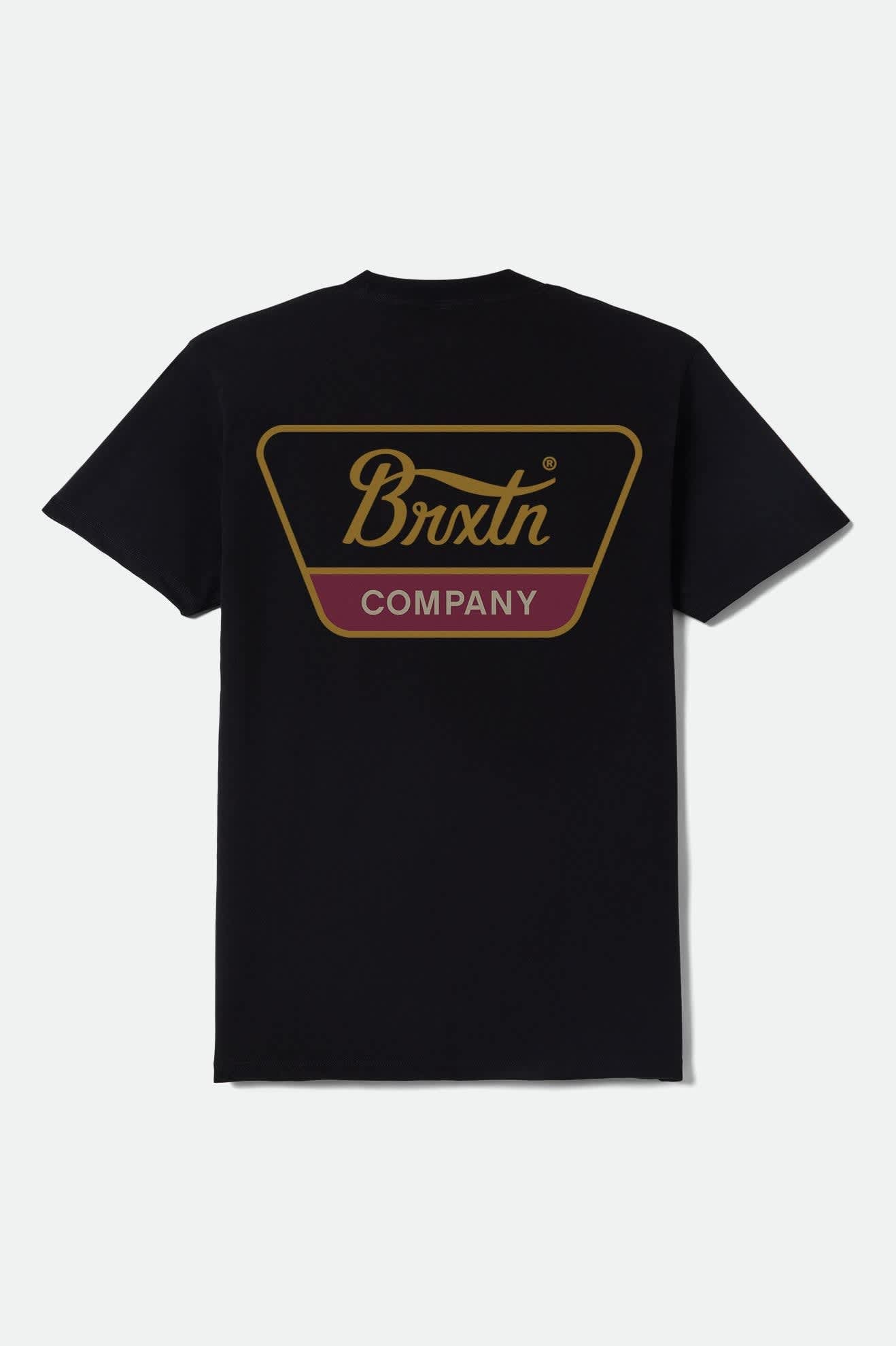 brixton-linwood-standard-t-shirt-herren-schwarz-print image 2