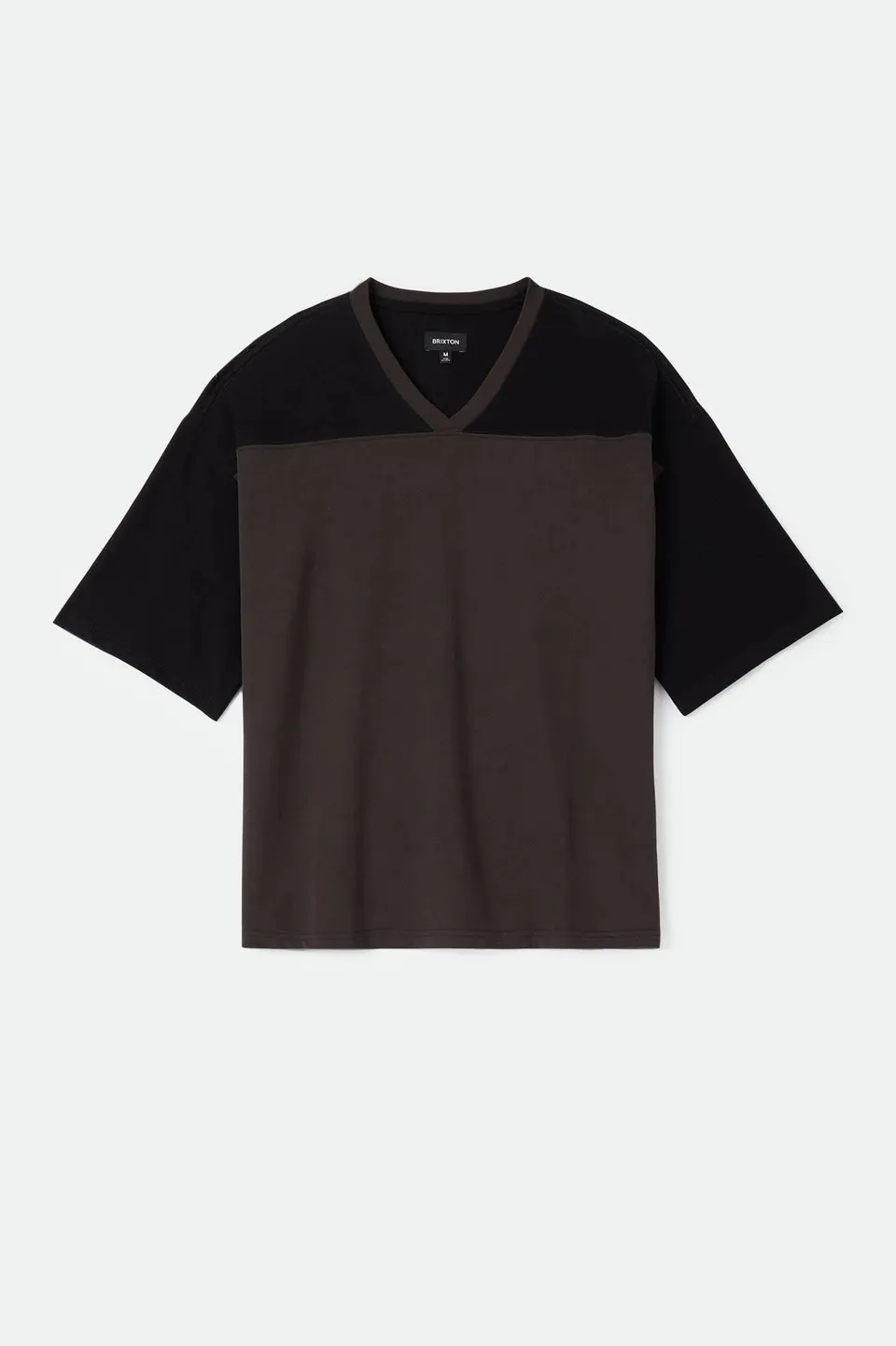 brixton-football-t-shirt-black-baumwolle-v-ausschnitt image 1