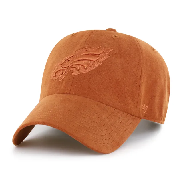 47-brand-clean-up-philadelphia-eagles-ballpark-suede-cap-orange image 1
