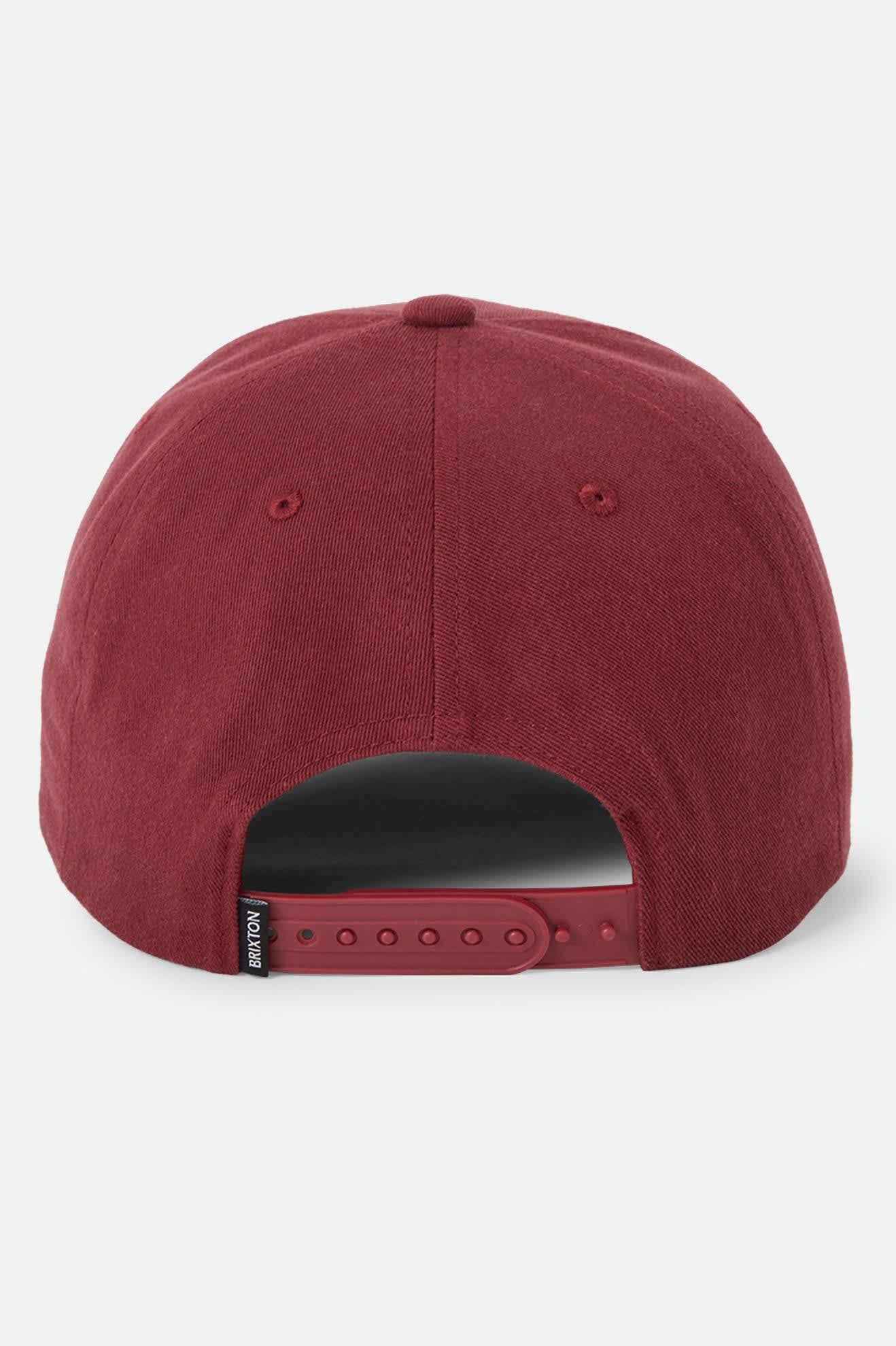 brixton-ewing-snapback-cap-brick-rot-baumwolle image 2