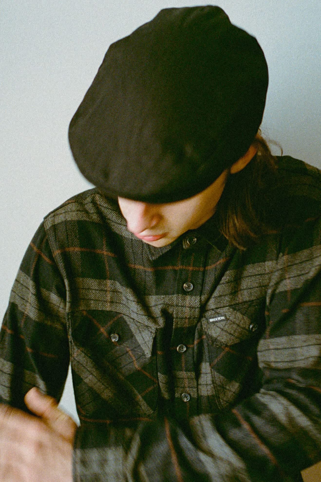 brixton-hooligan-flat-cap-black-schieberm-tze-snap-schwarz image 3