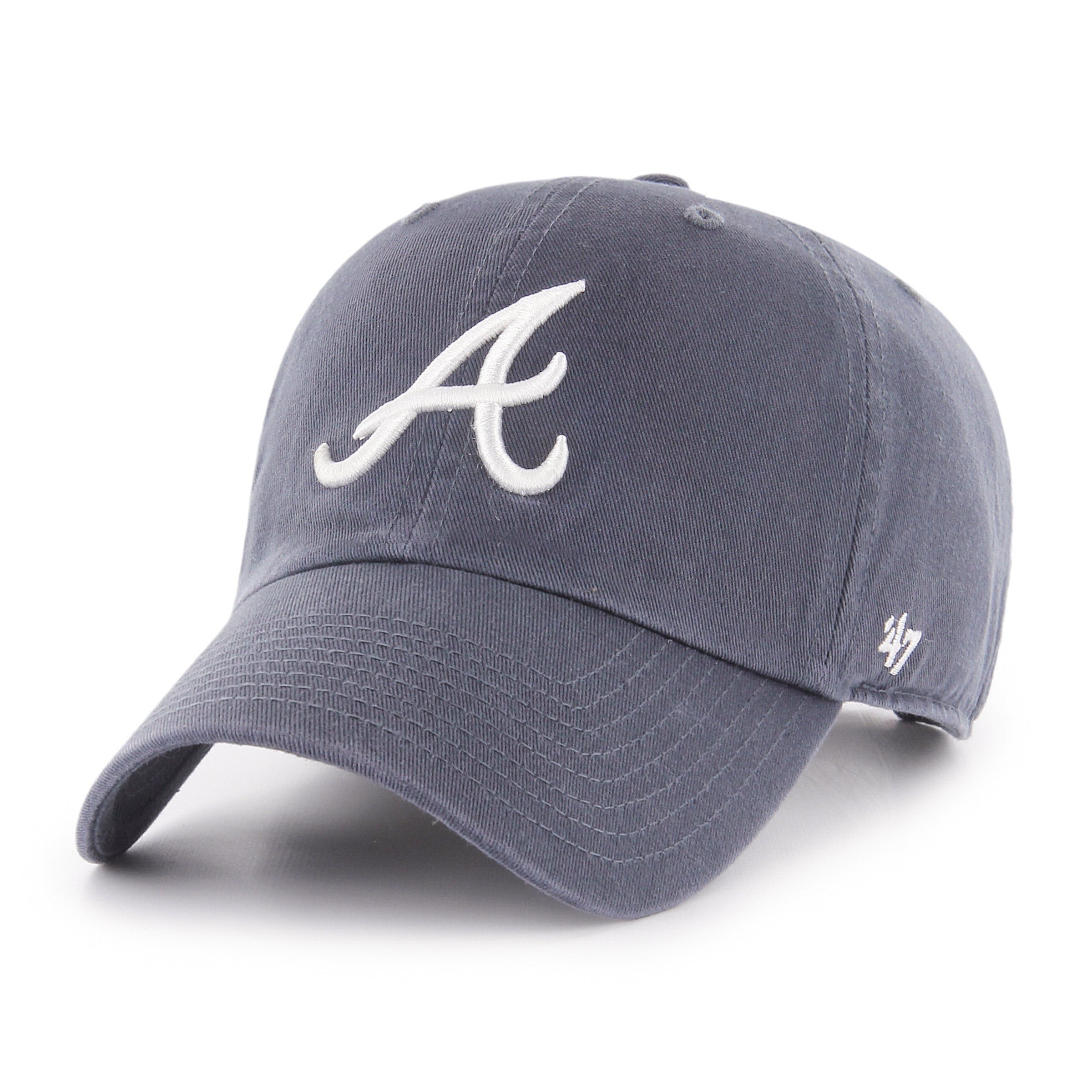 47-brand-clean-up-atlanta-braves-cap-vintage-navy image 1