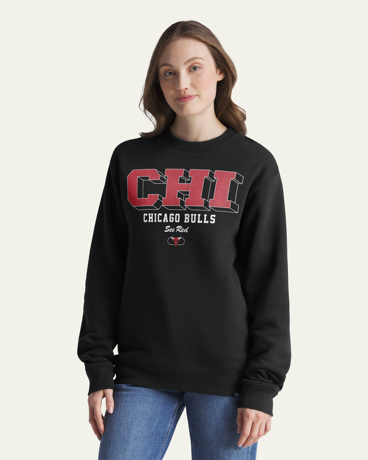 47-brand-headline-chicago-bulls-crew-schwarz-sweatshirt image 3