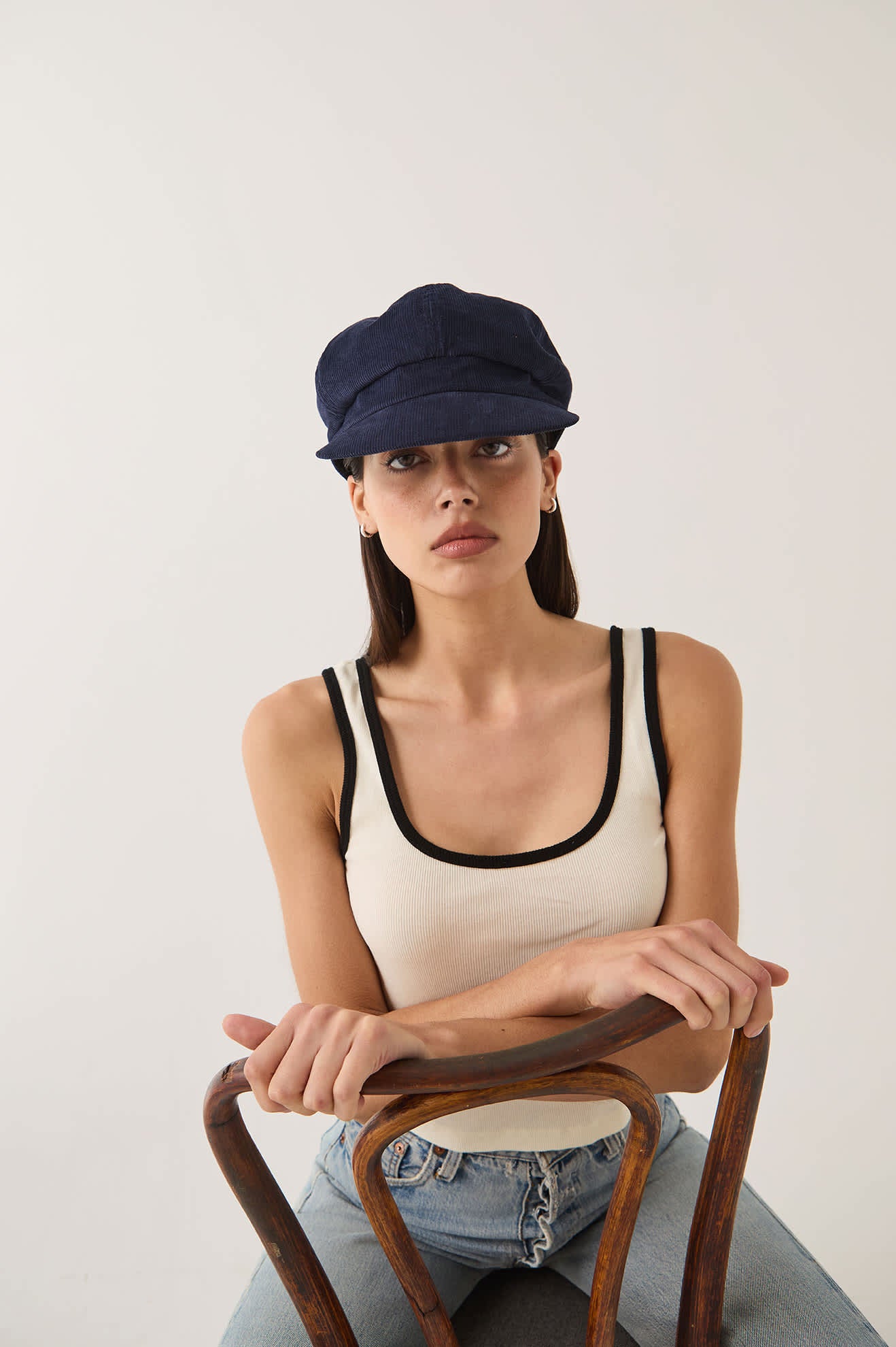brixton-bailey-cap-navy-corduroy-baumwoll-cap image 2