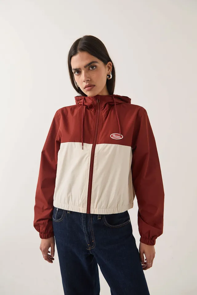 brixton-parsons-windbreaker-damen-dunkelrot-wei image 1