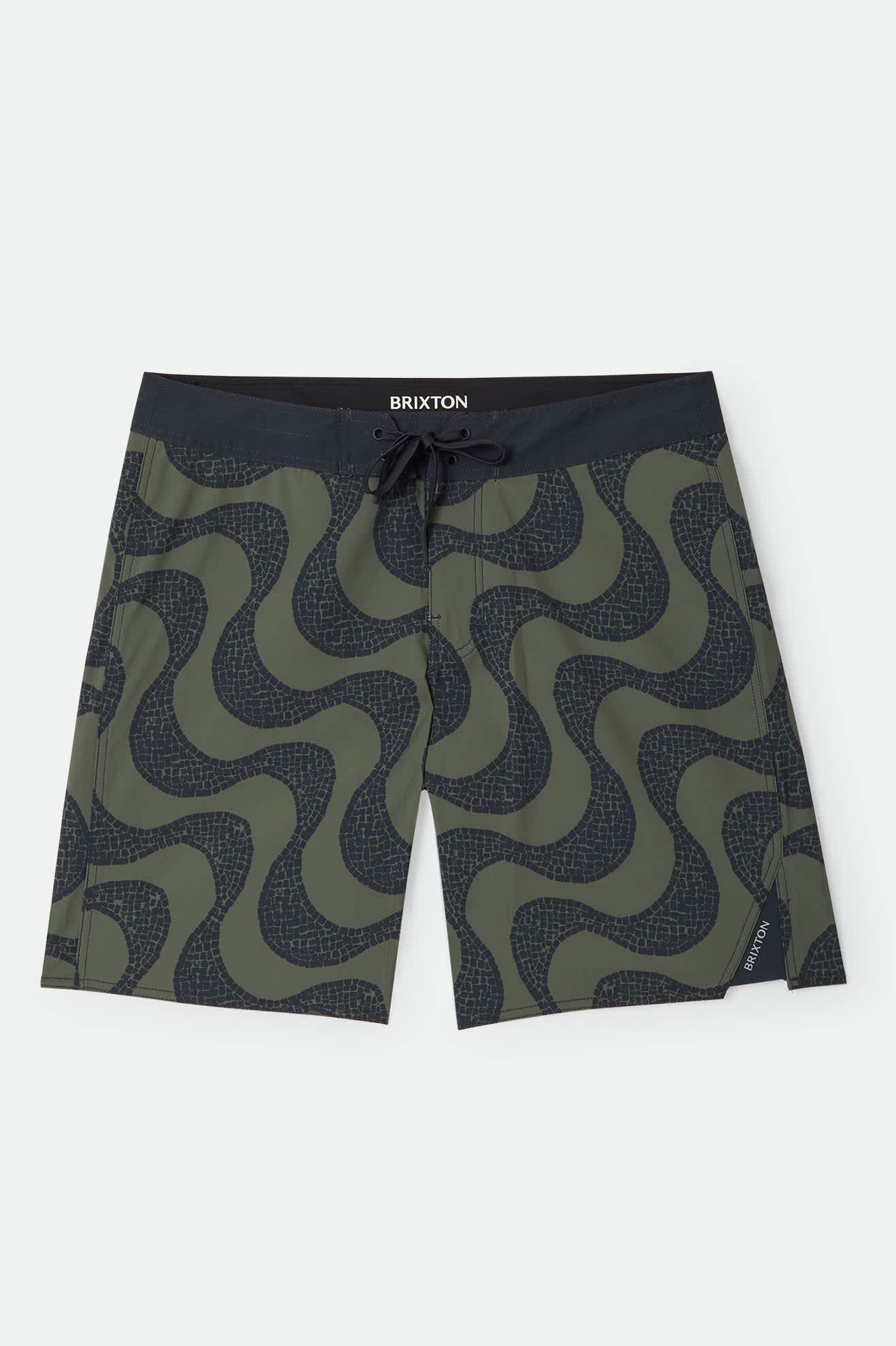 brixton-blitz-boardshort-19-dark-olive-badehose image 1