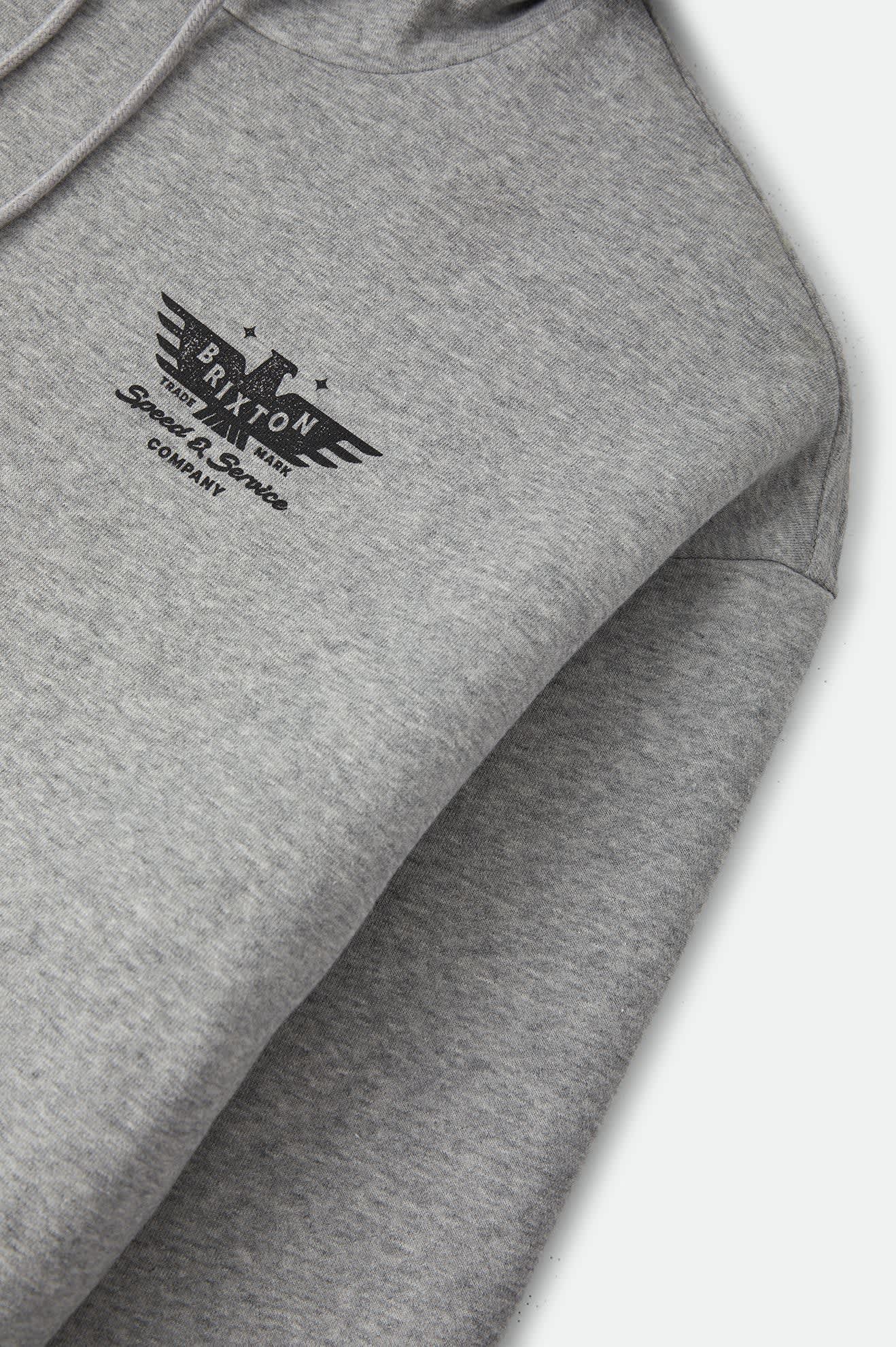 brixton-ewing-hood-hoodie-heather-grey-baumwollfleece image 7