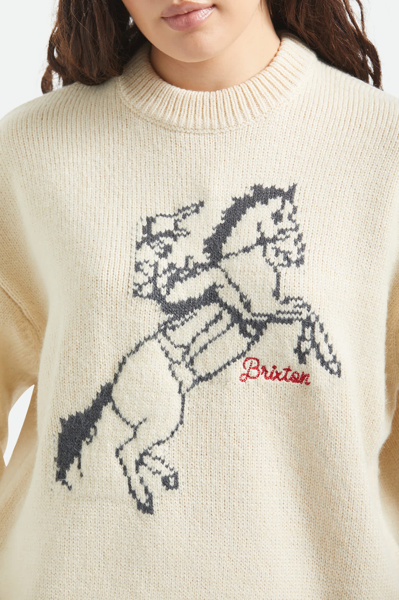 brixton-ranching-club-crew-pullover-whitecap-cowboy-stickerei image 5