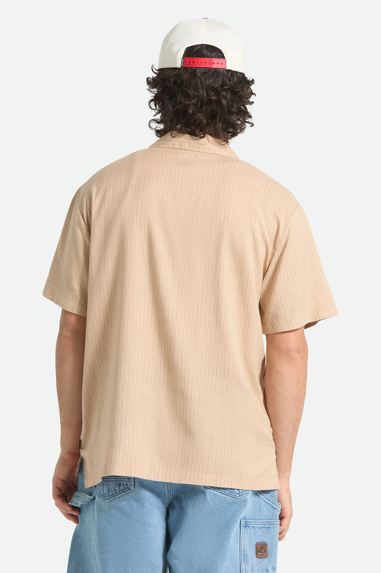 brixton-bunker-slub-kurzarmhemd-italian-clay-stripe image 4