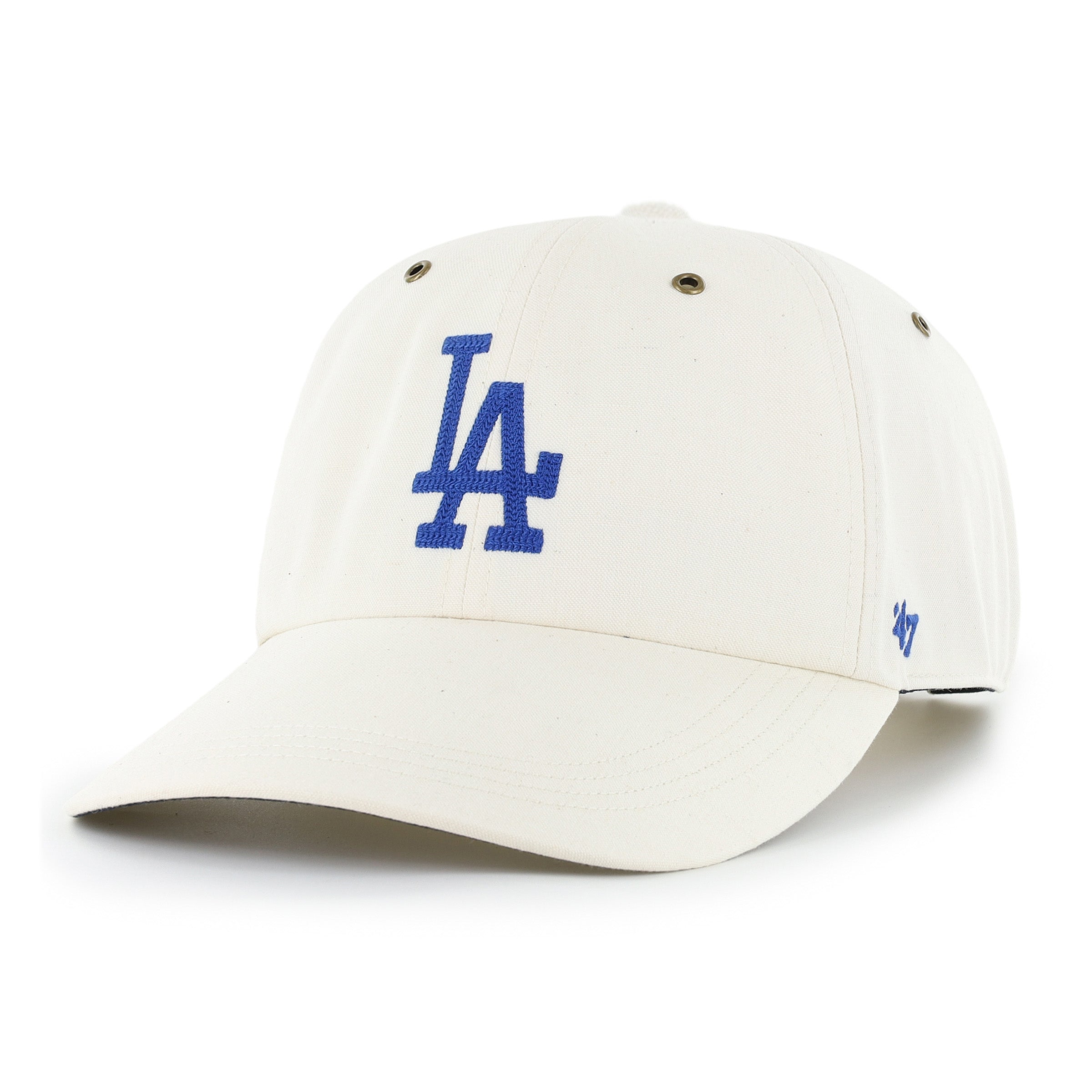 47-clean-up-dodgers-long-visor-natural-leinen image 1