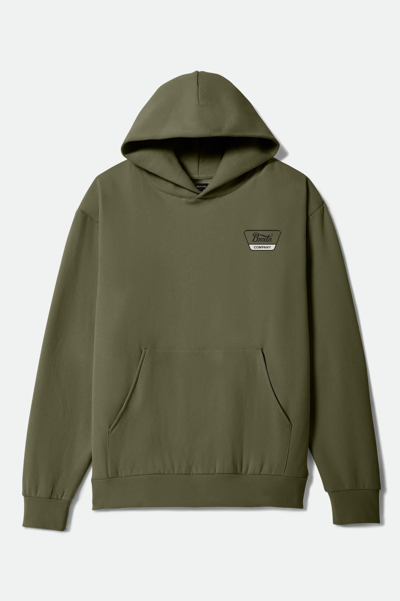 brixton-linwood-hoodie-army-black-kapuzenpulli image 2