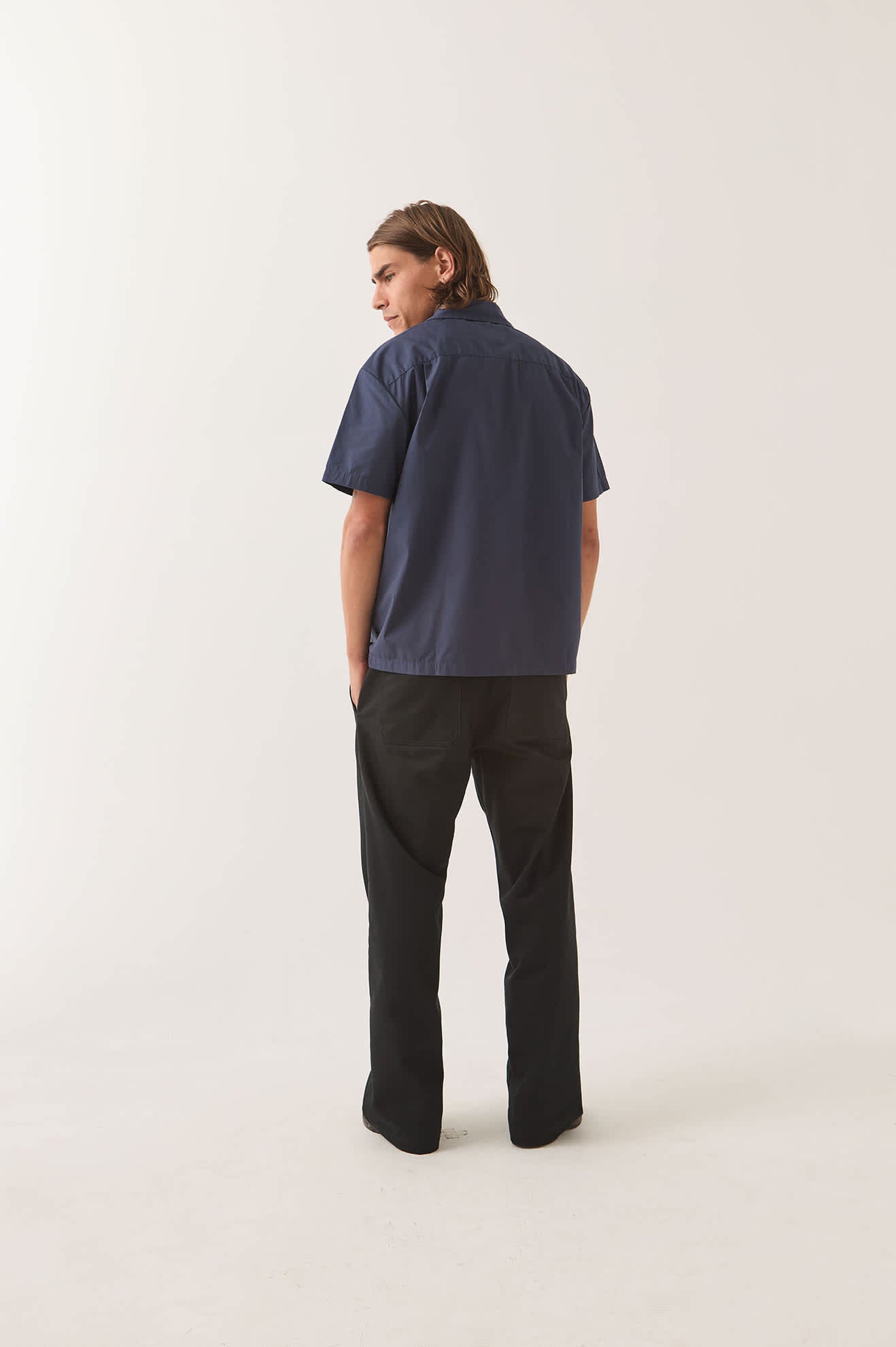 brixton-trademark-kurzarm-hemd-washed-navy-twill image 4
